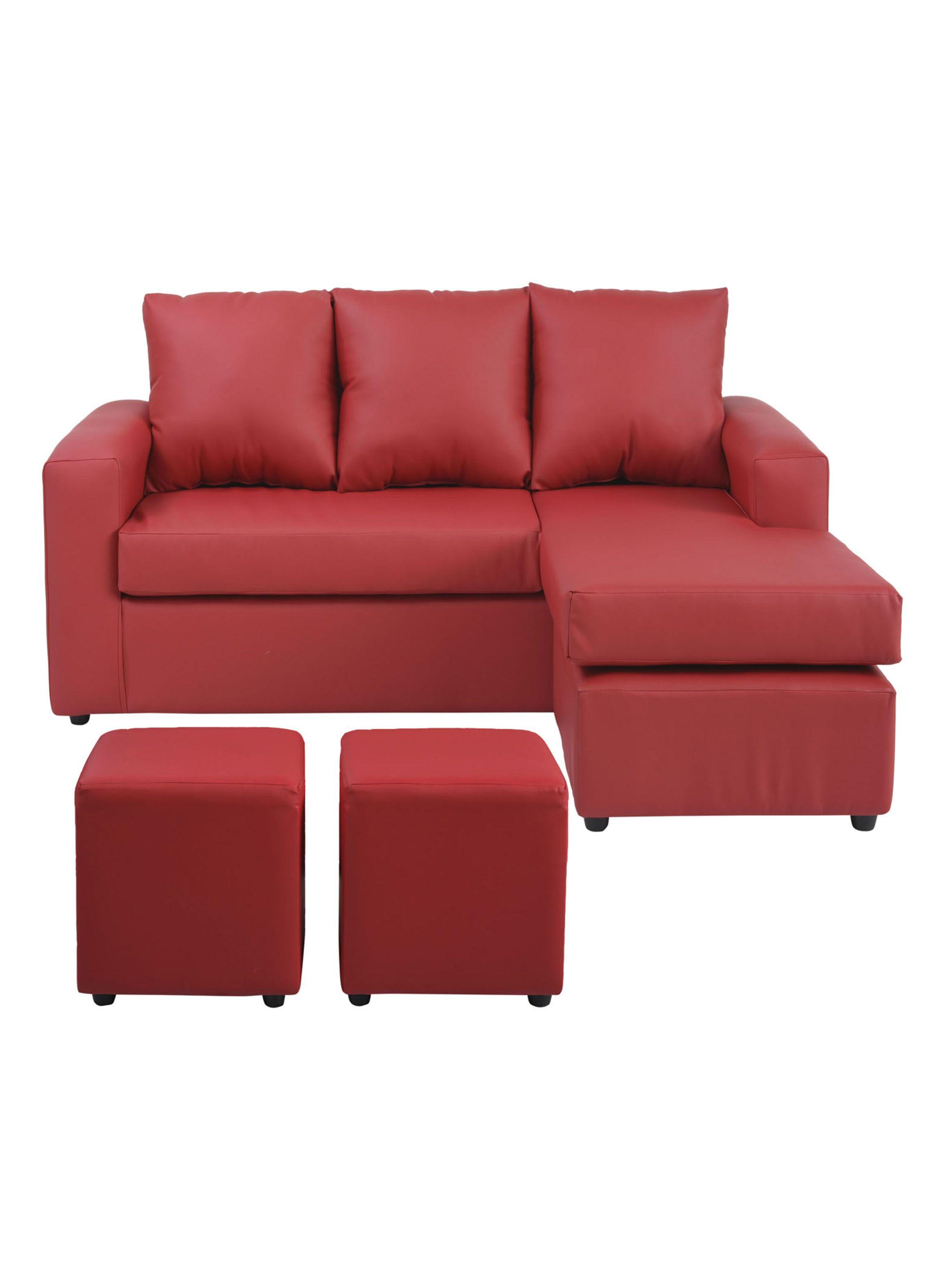 Sofá Bi-L 3C PU Rojo-0