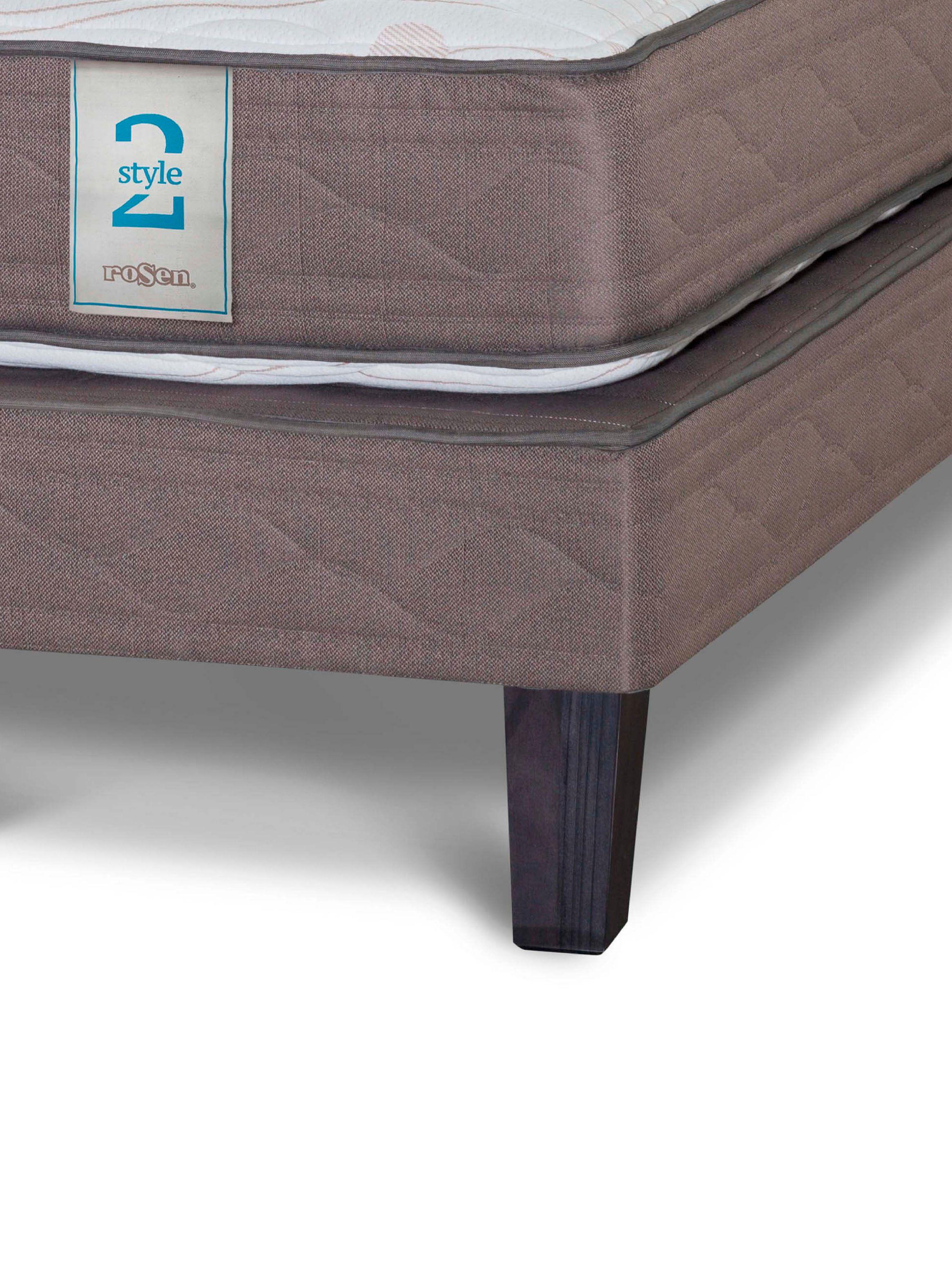 Cama Europea New Style 2 2 Plazas Long Base Dividida + Respaldo Ferrara-2
