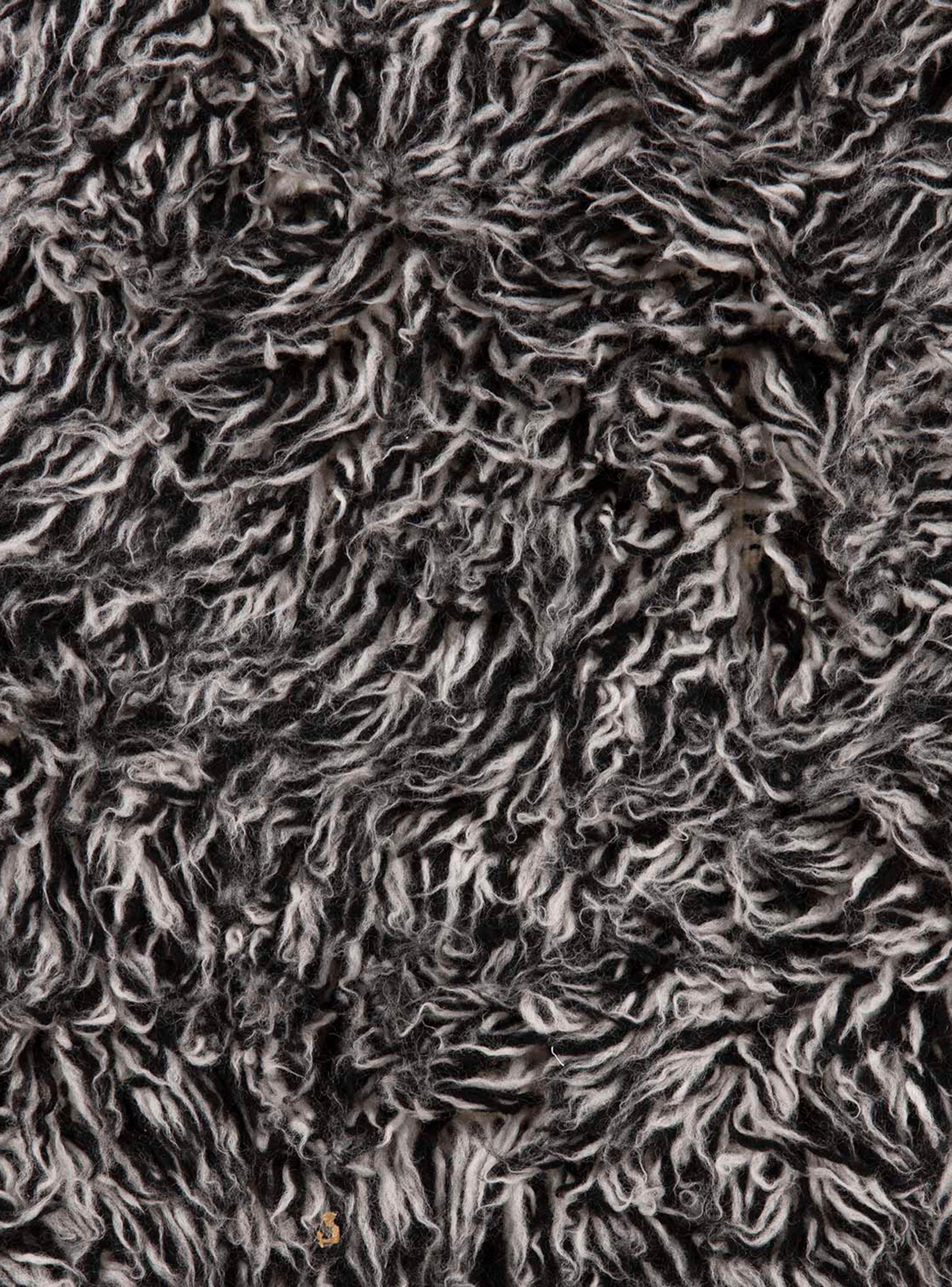 Alfombra Flokati Negro 200 x 300 cm-1