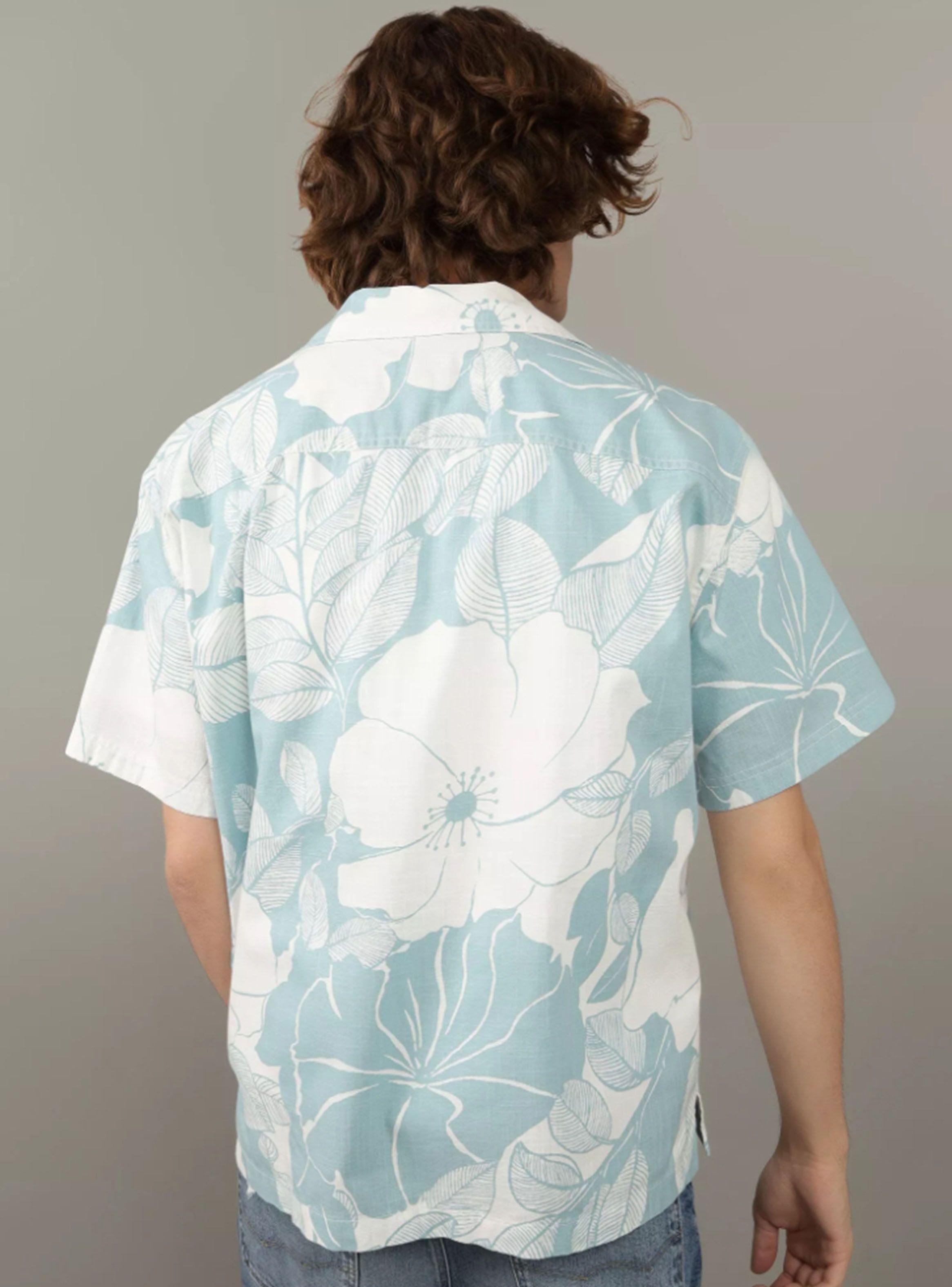 Camisa AE Floral con Botones-1