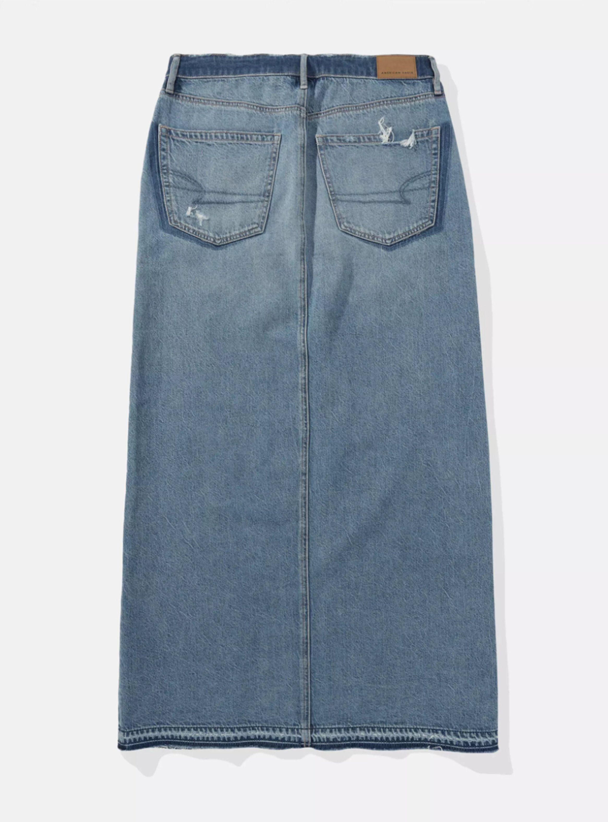 Falda Ae Mini Denim Abertura-2