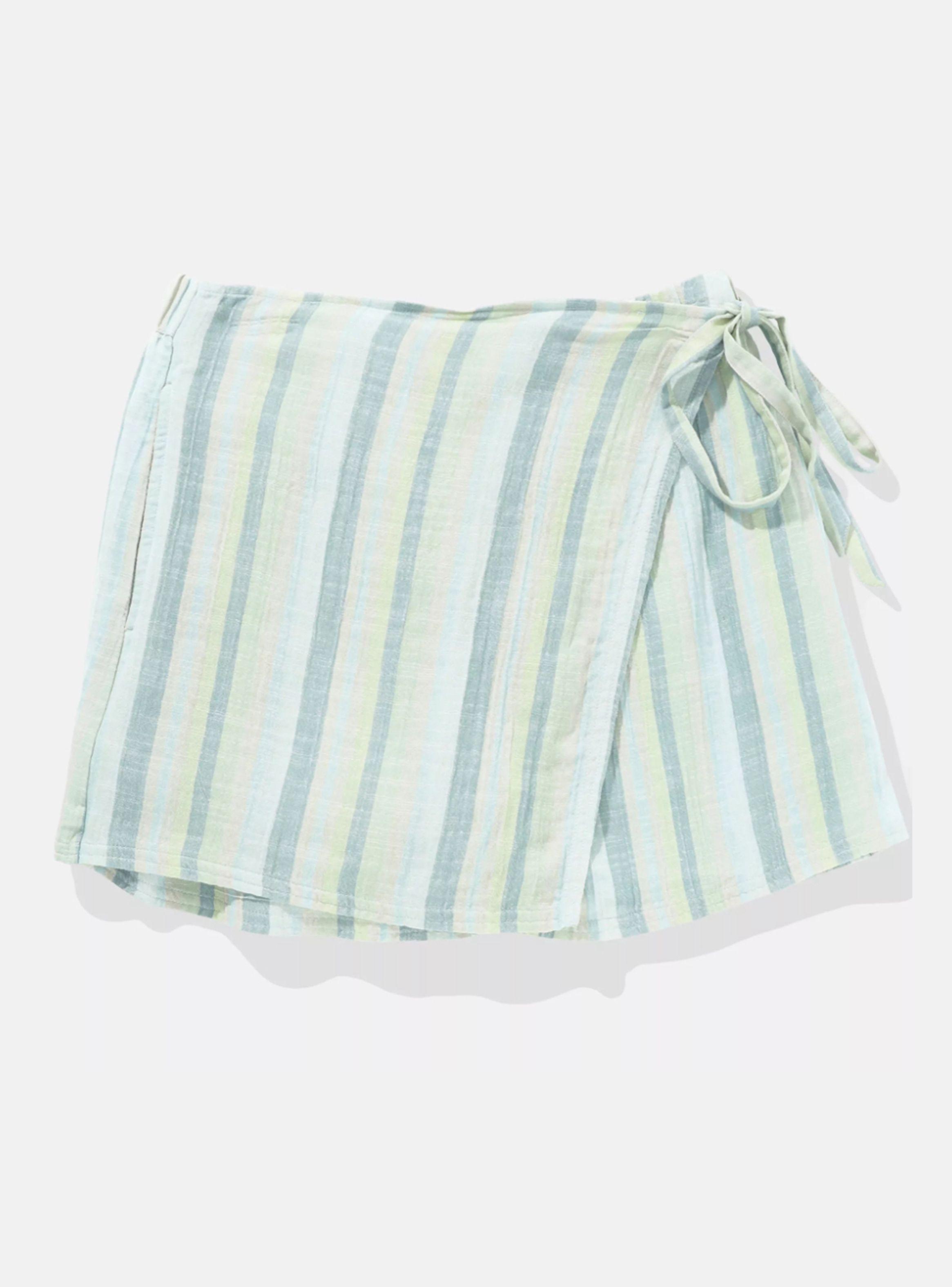 Falda Short Cruzada con Líneas-0