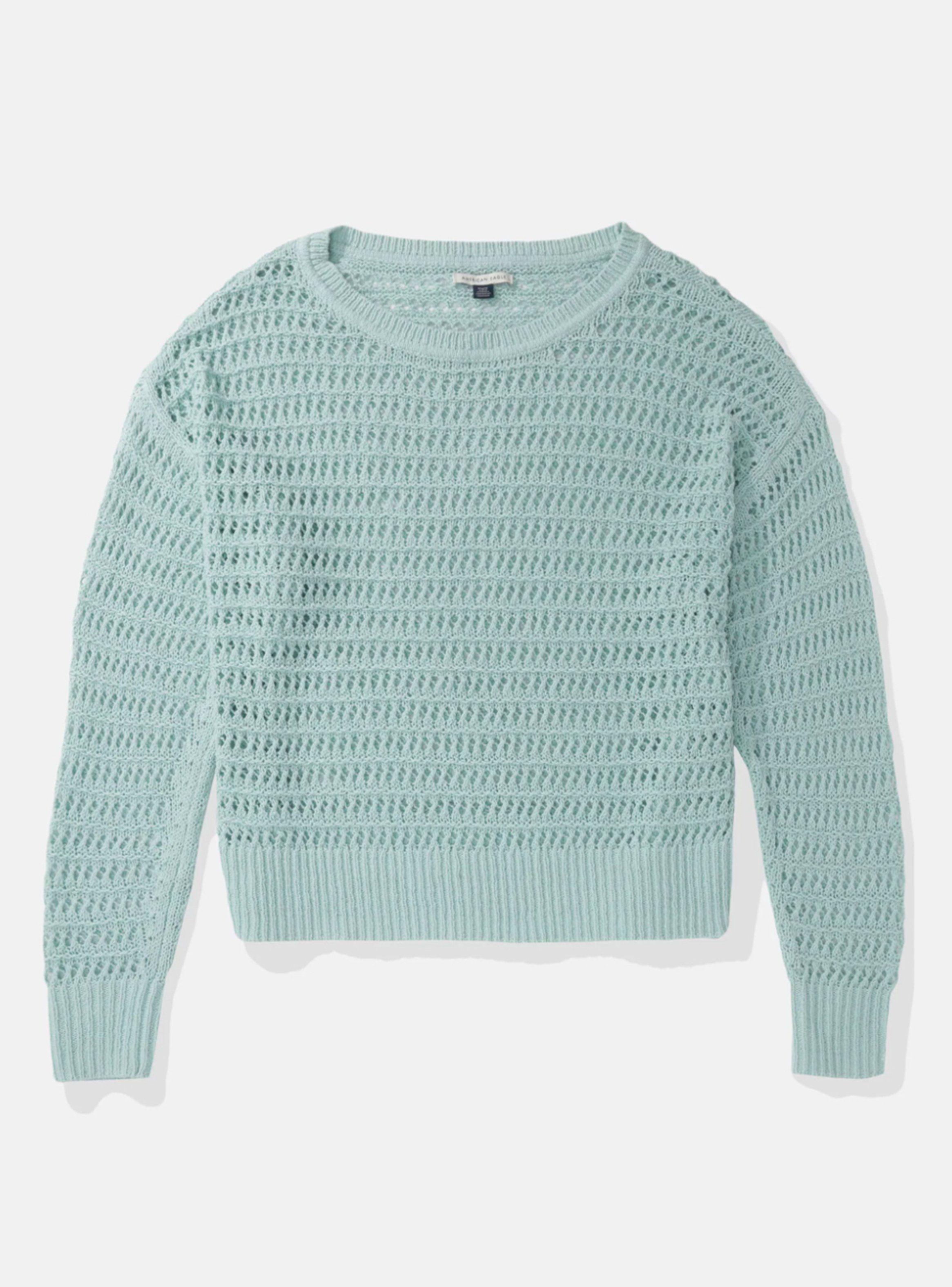 Sweater Ae Crochet Manga Larga-0