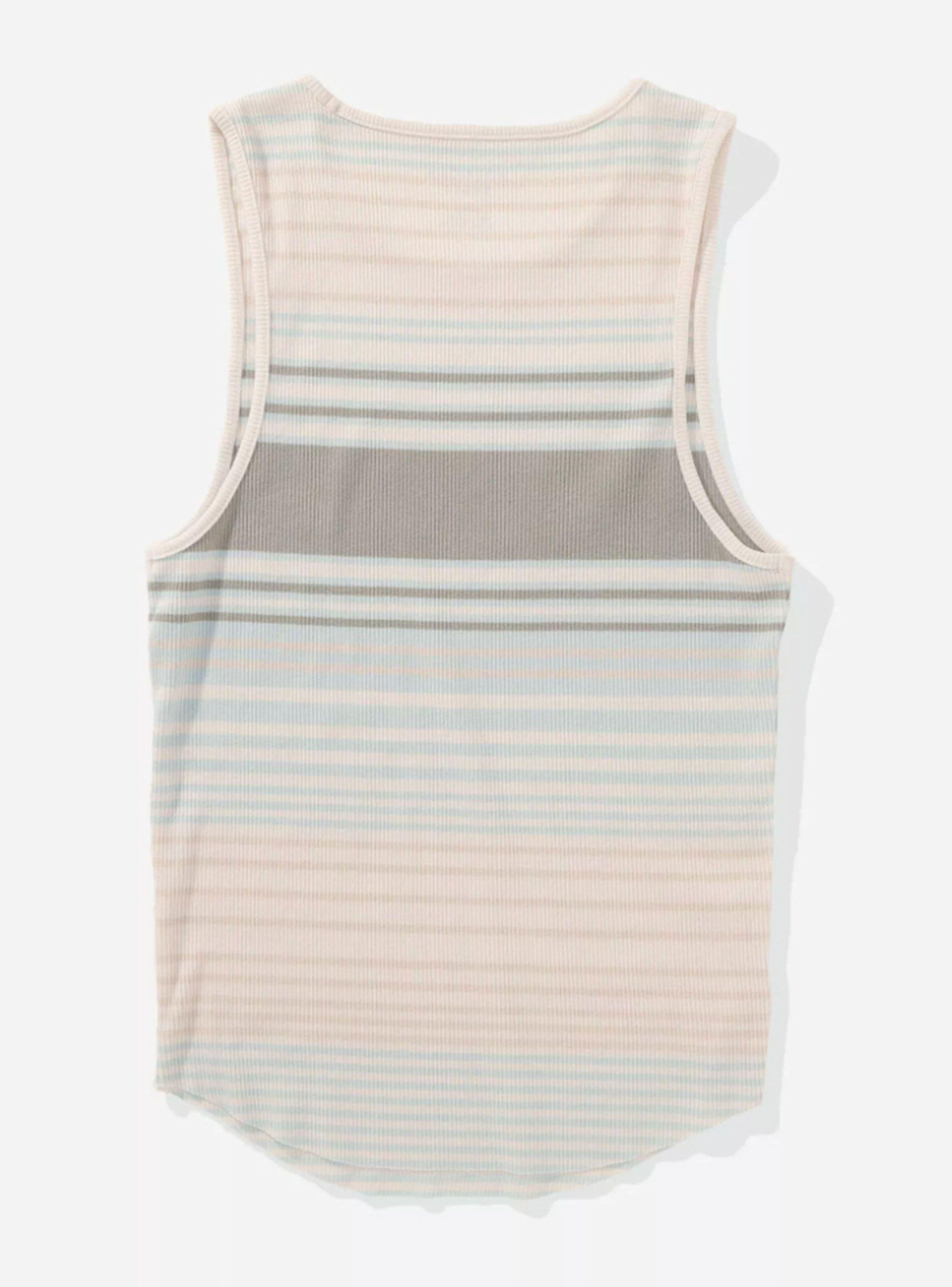 Polera Básica sin Mangas Rayas Color-2