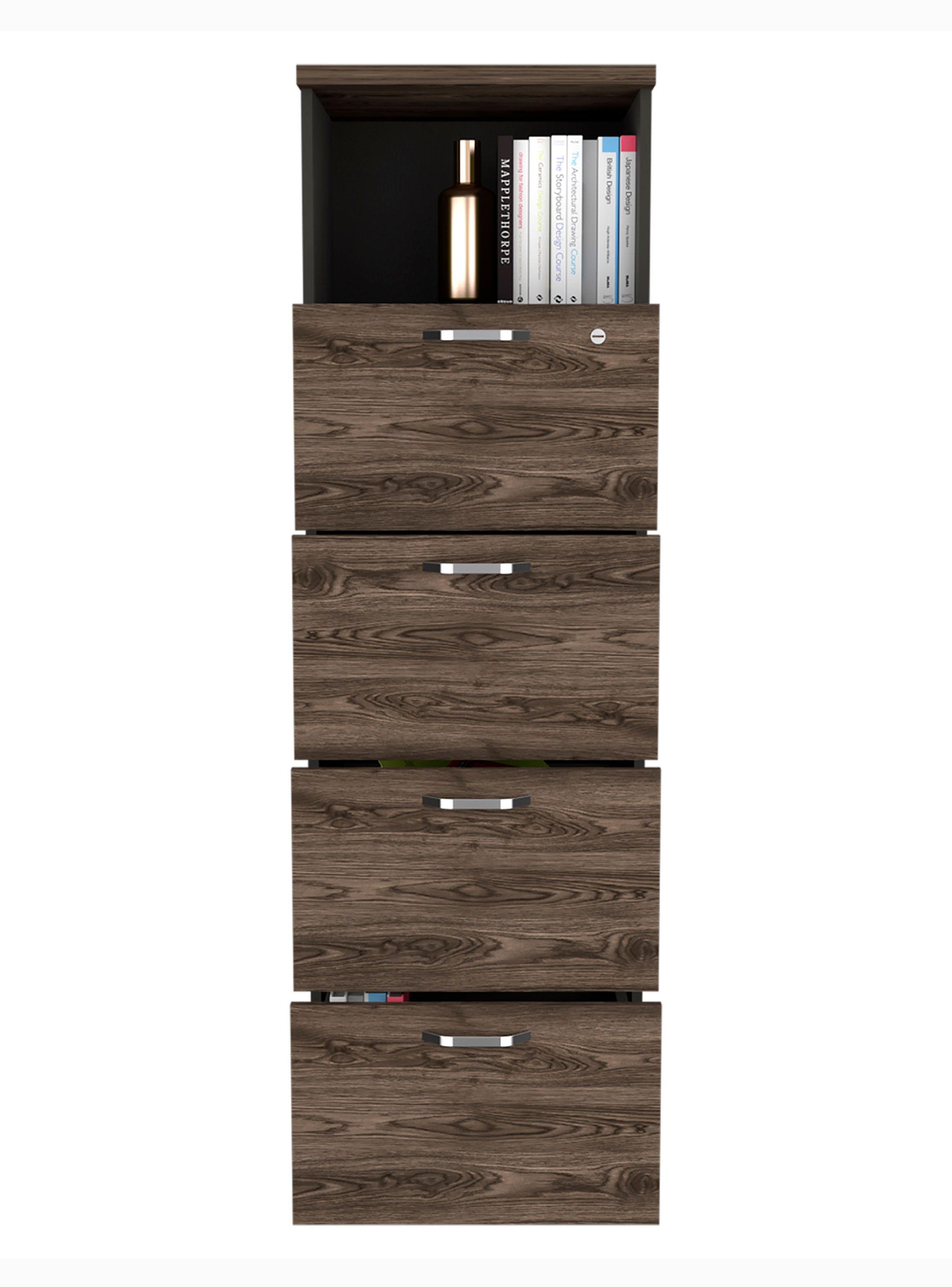 Archivador 4 Cajones Alto + 1 Repisa Home Office-3