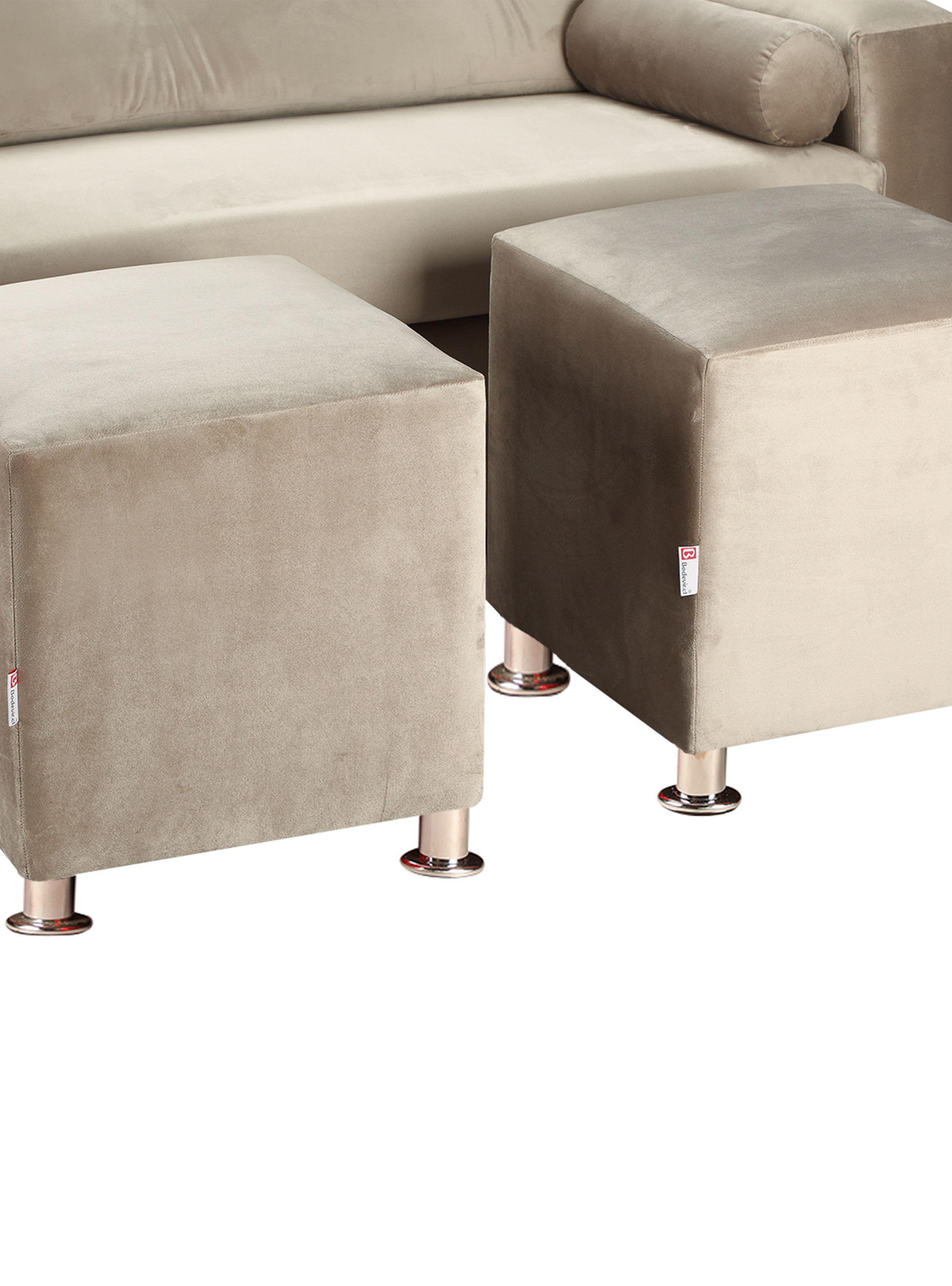 Sofá Vivo 3 Cuerpos + 2 Poufs Felpa12-4
