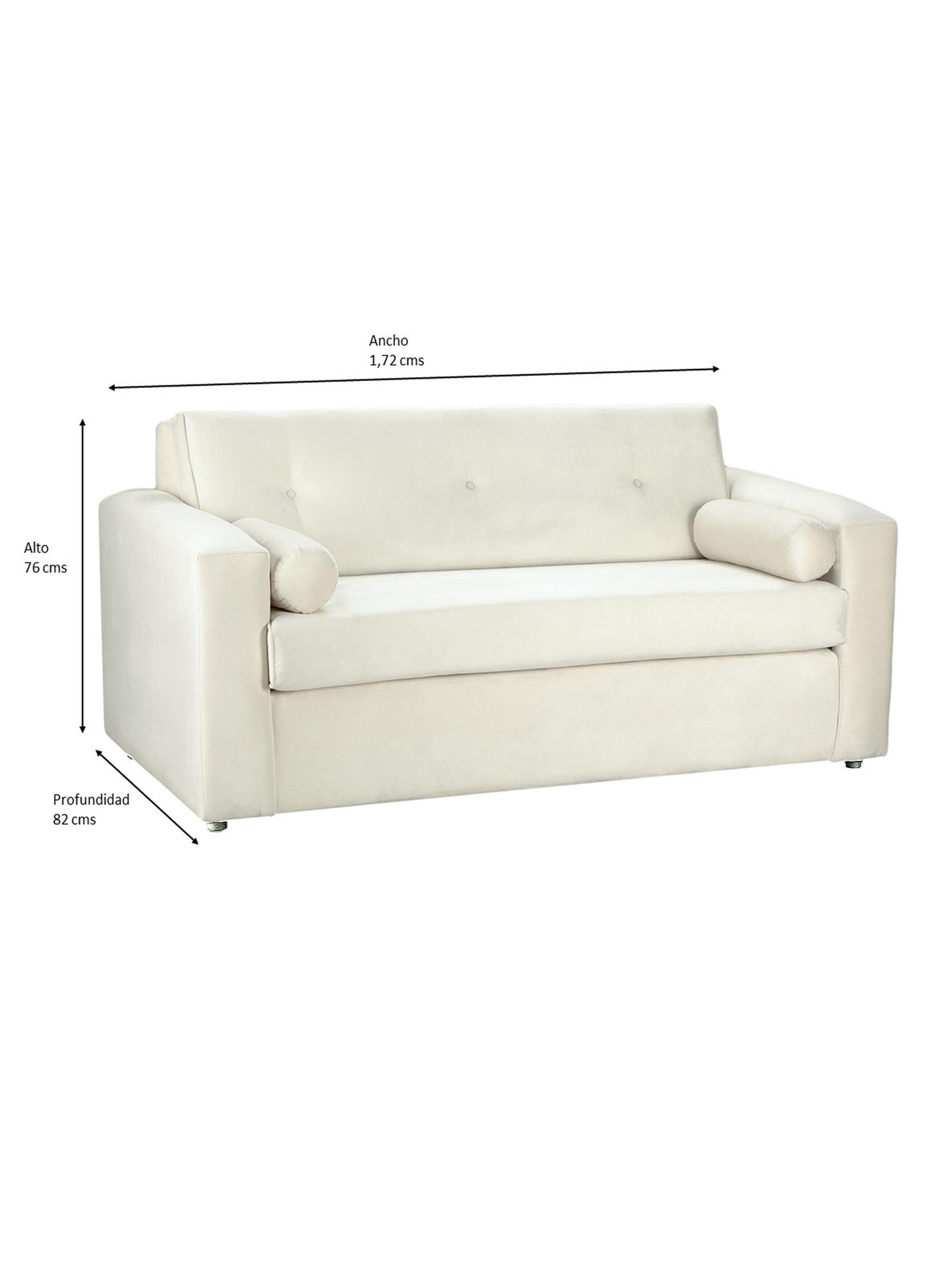 Sofá Vivo 3 Cuerpos + 2 Poufs Felpa12-1