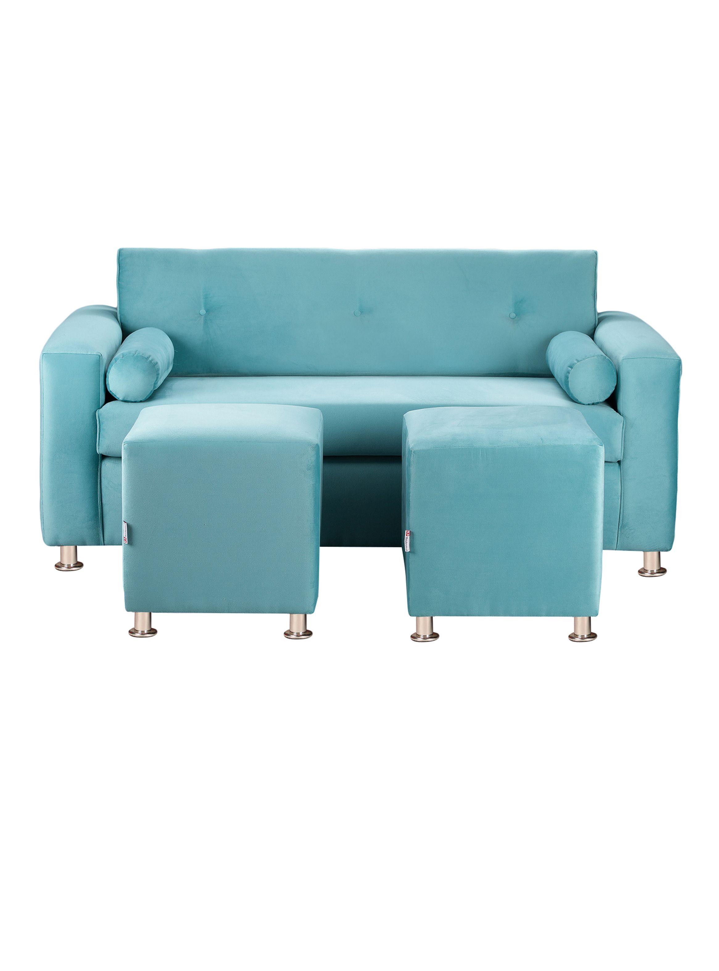 Sofá Vivo 3 Cuerpos + 2 Poufs Felpa12-0