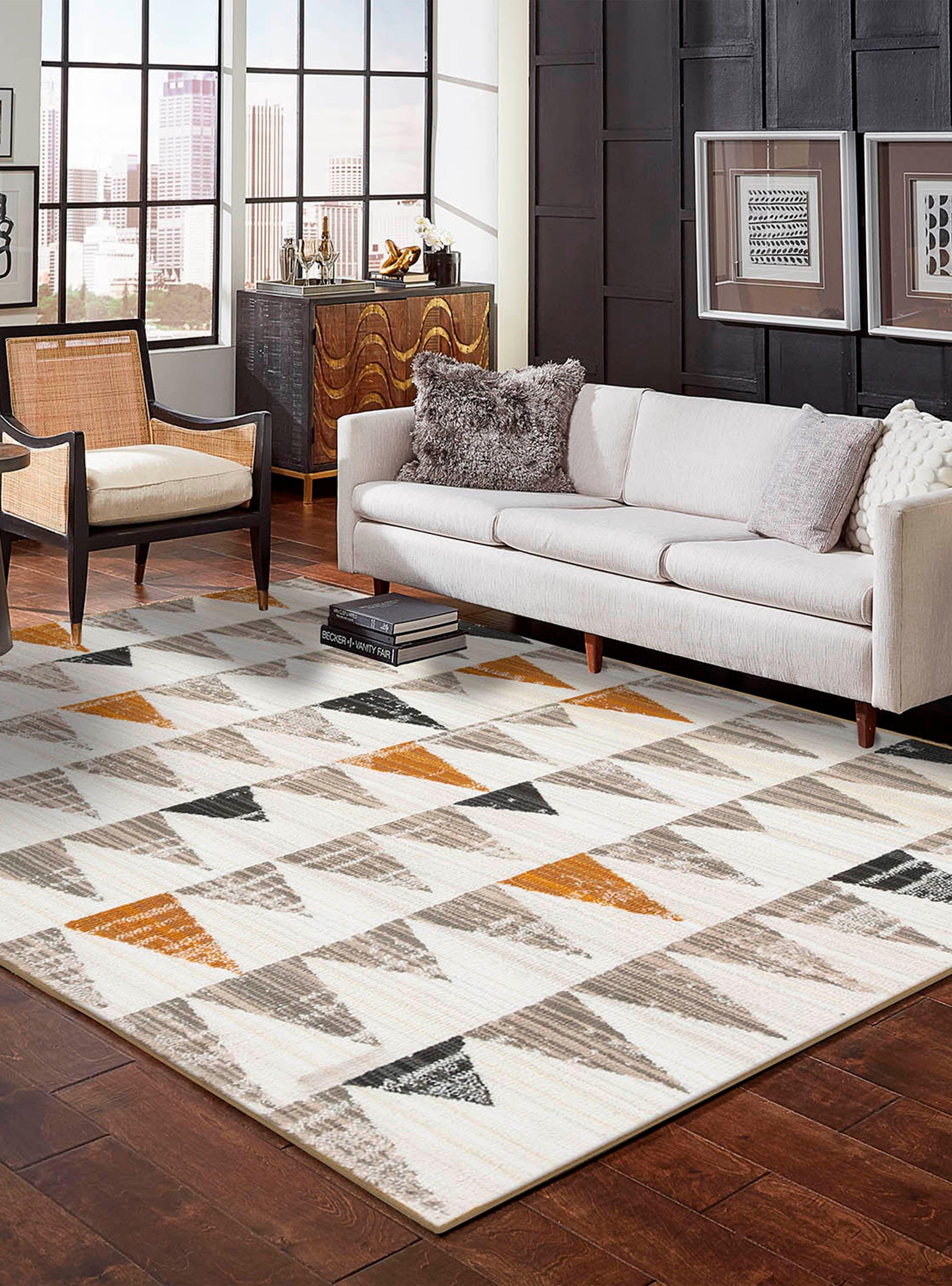 Alfombra Miami Blanco 275 x 180 cm Triangular-2