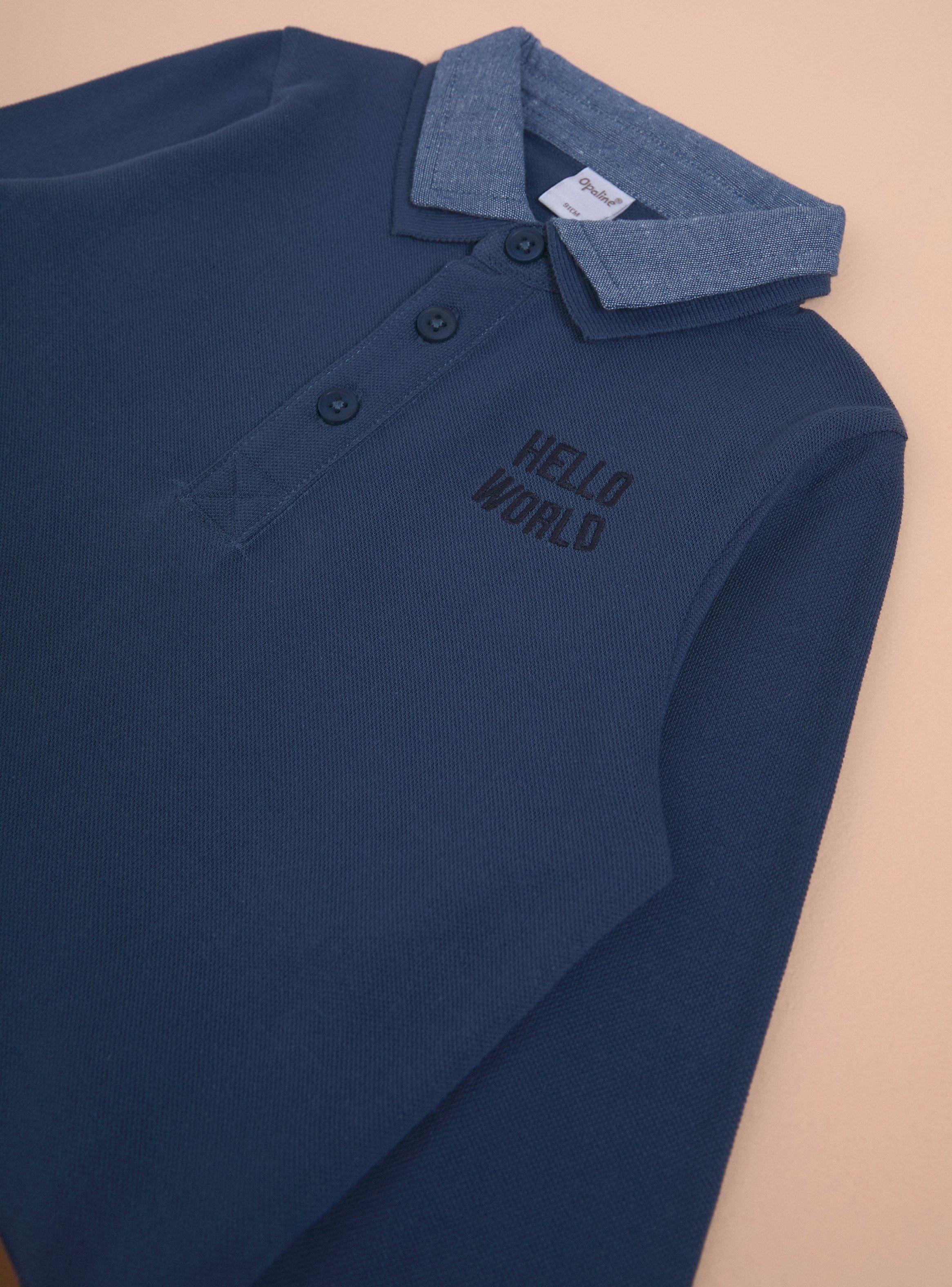 Polera con Doble Cuello y Bordado-2
