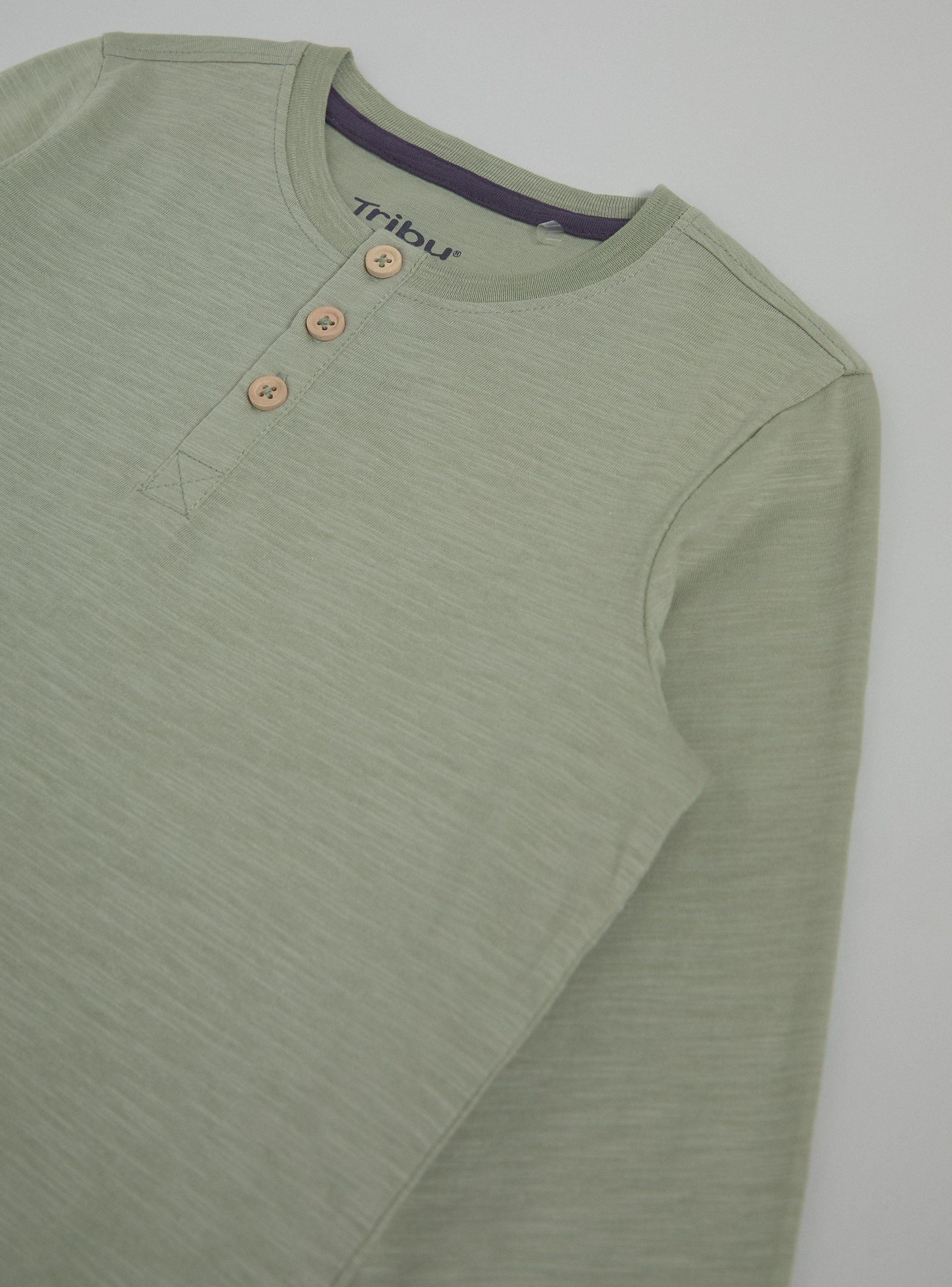 Polera Diseño Liso Henley Botones-4