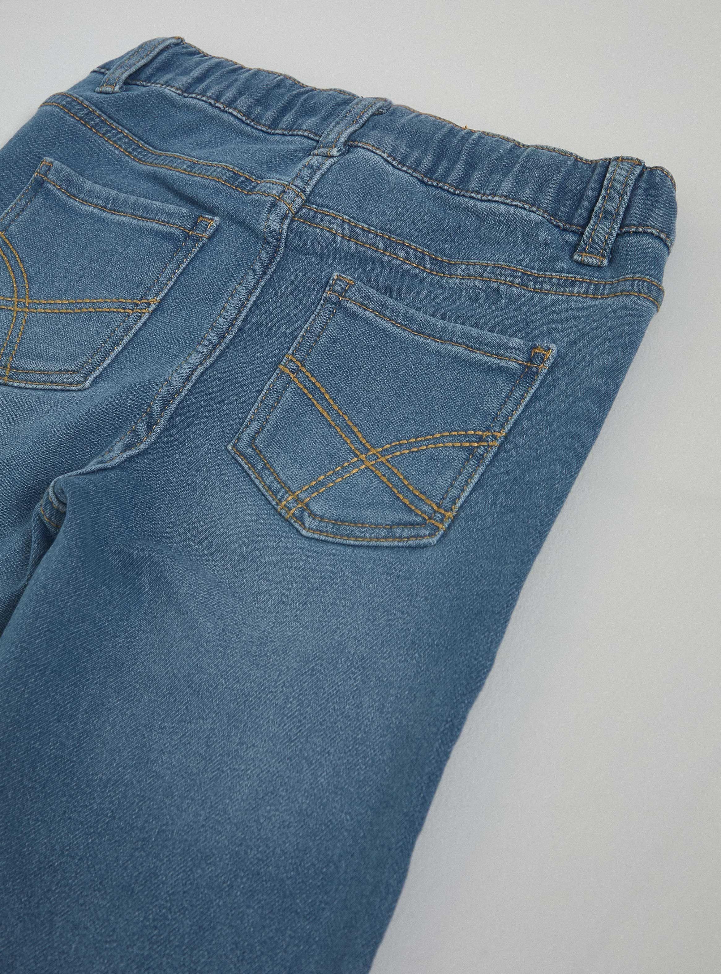 Jeans Knit Denim Puño-3