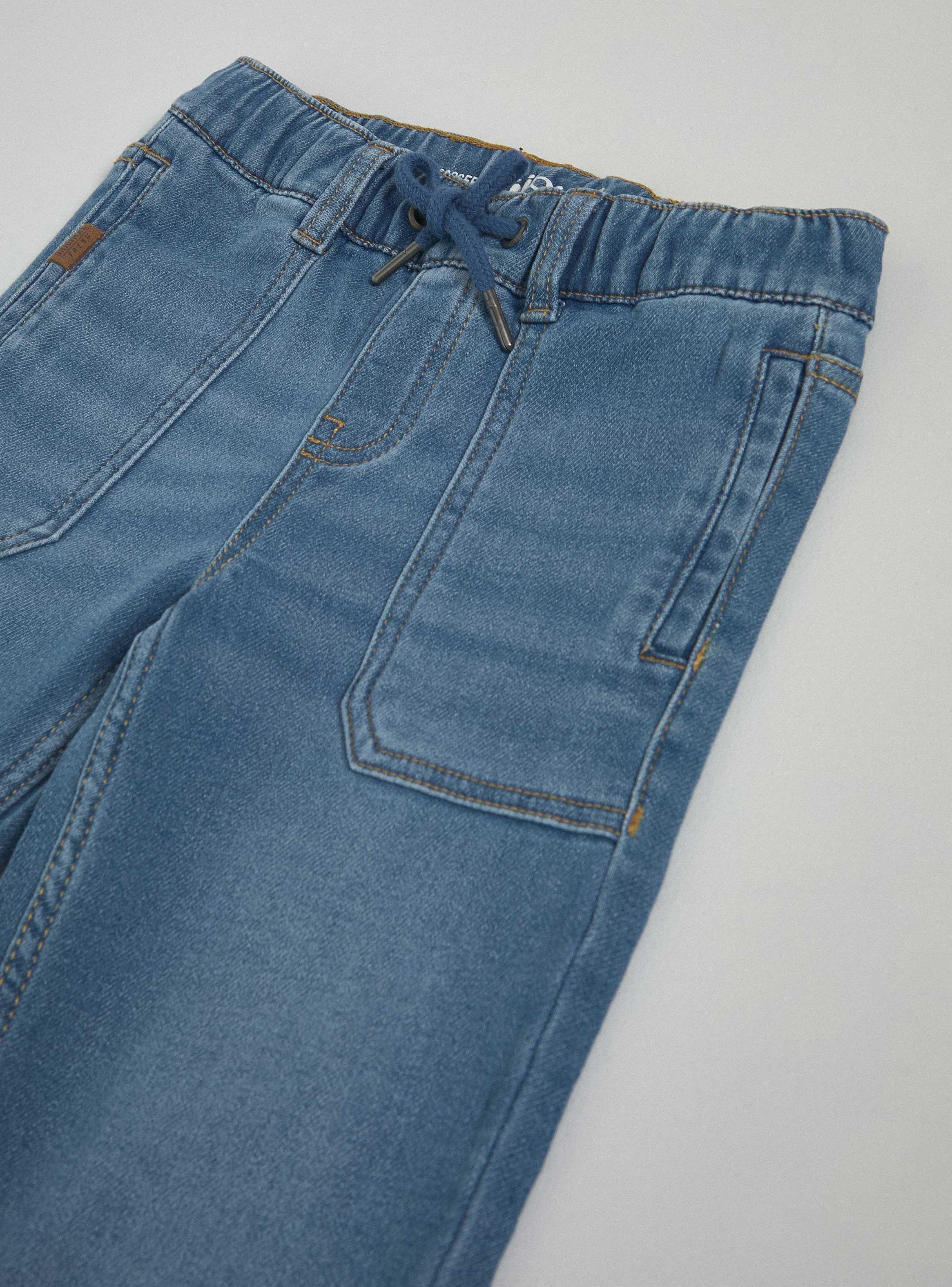 Jeans Knit Denim Puño-4