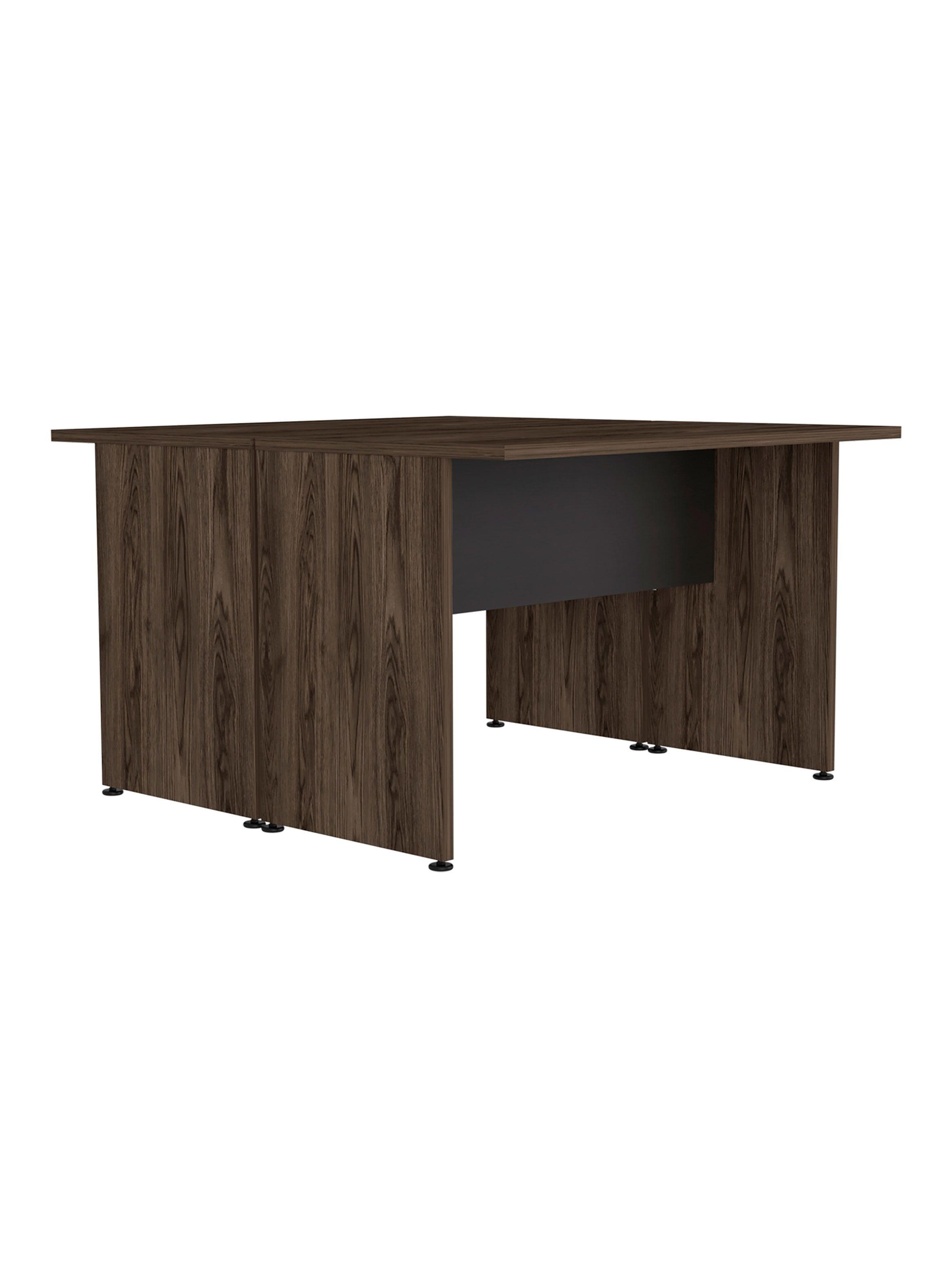 Mesa Escritorio Doble M-120 Home Office Negro Soft-Coñac-3