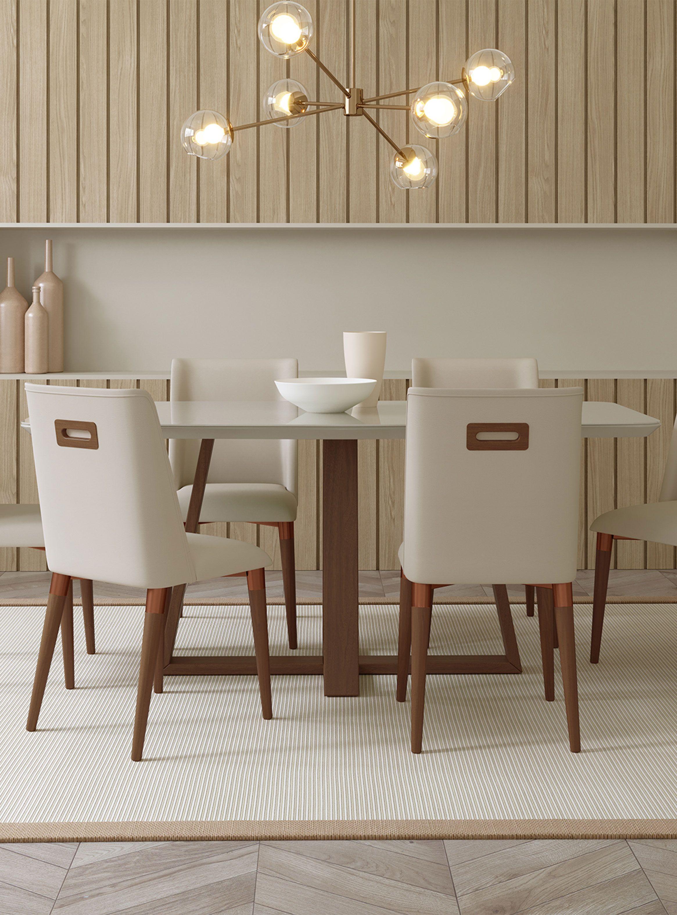 Comedor Bennet 1.6 Ow 6 Sillas Thayra L02-0