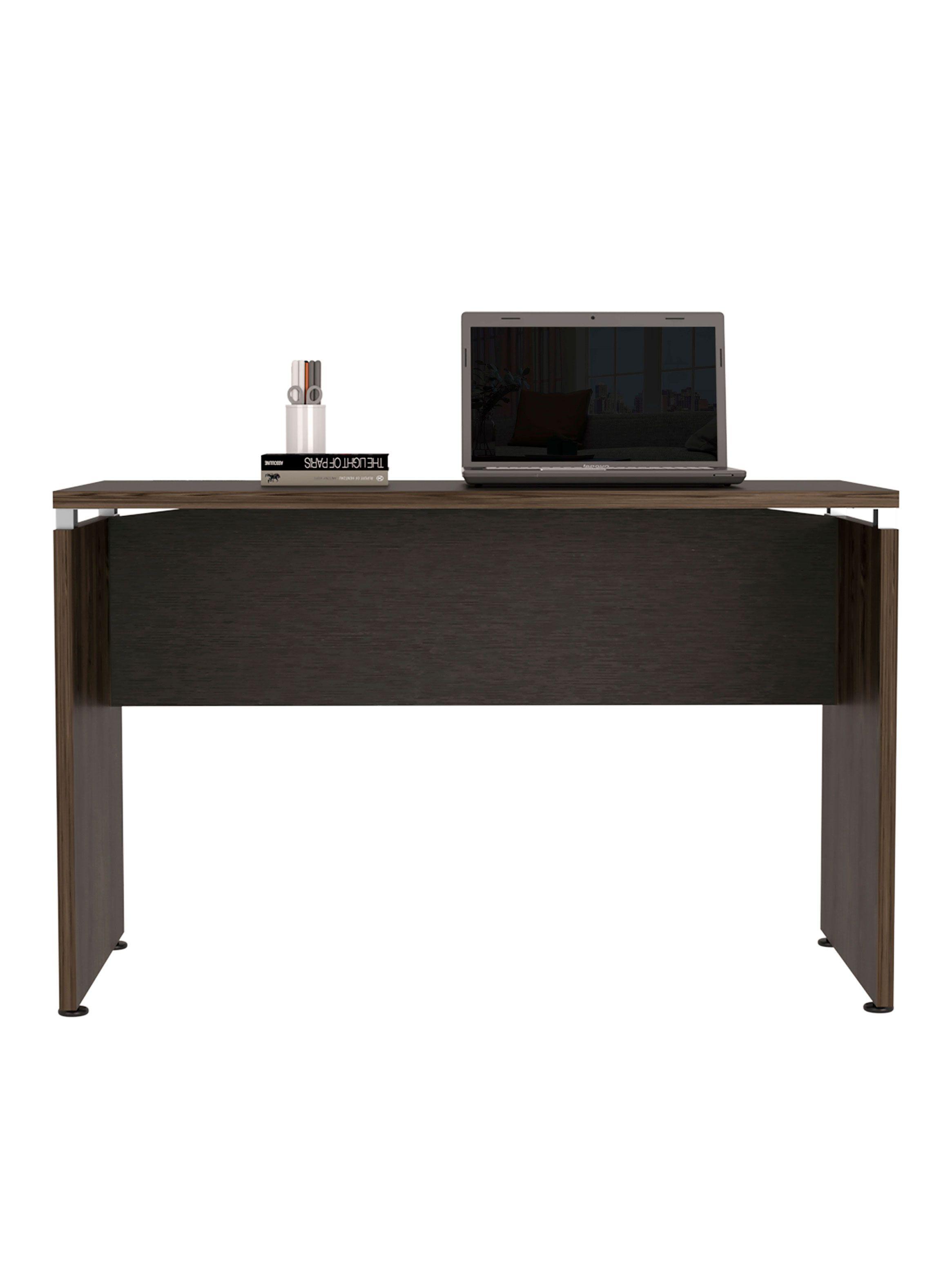 Mesa Escritorio M-120 Home Office Negro Soft-Coñac-3
