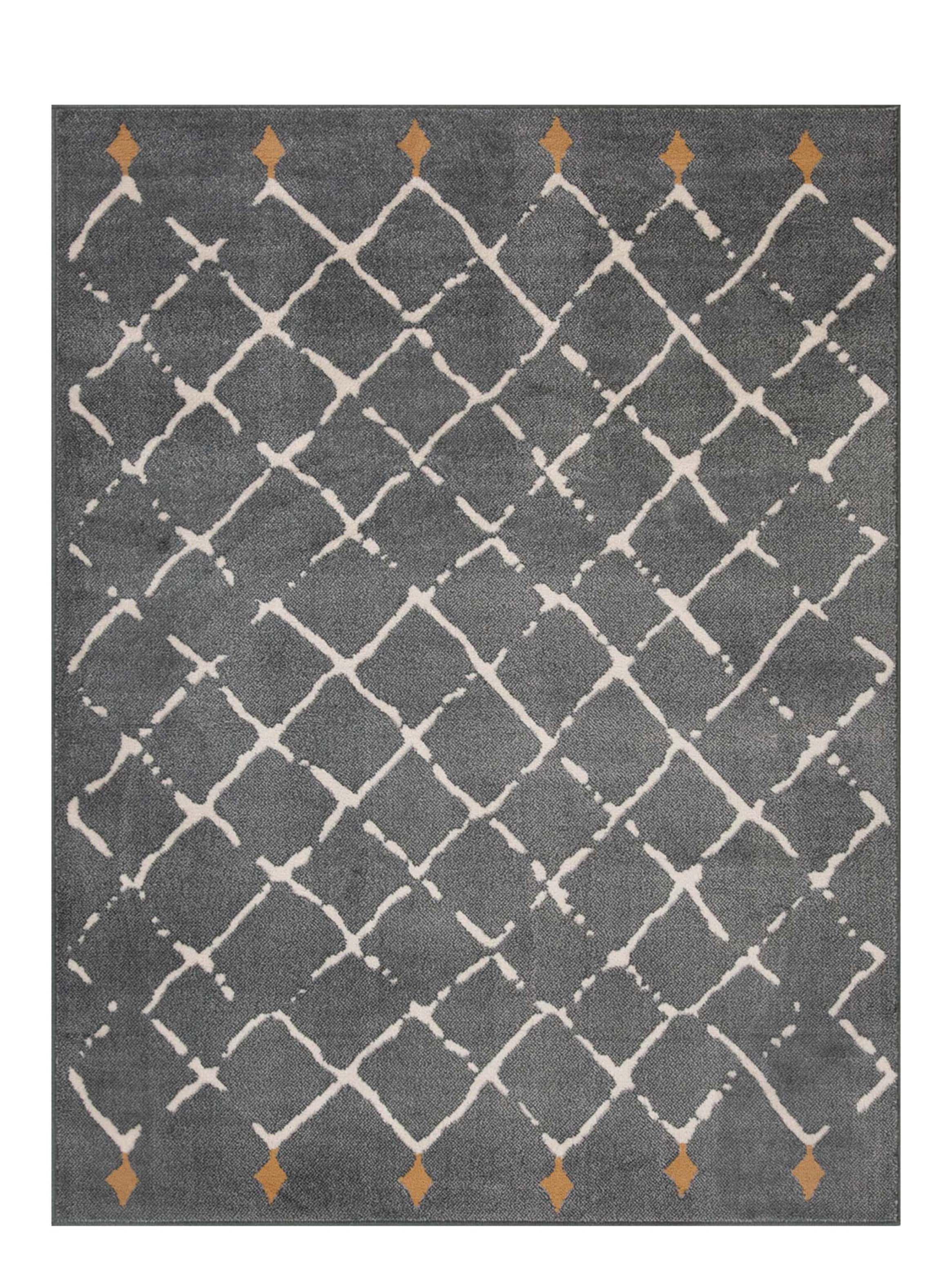Alfombra Nairobi Gris 180 x 275 cm Rombos-0
