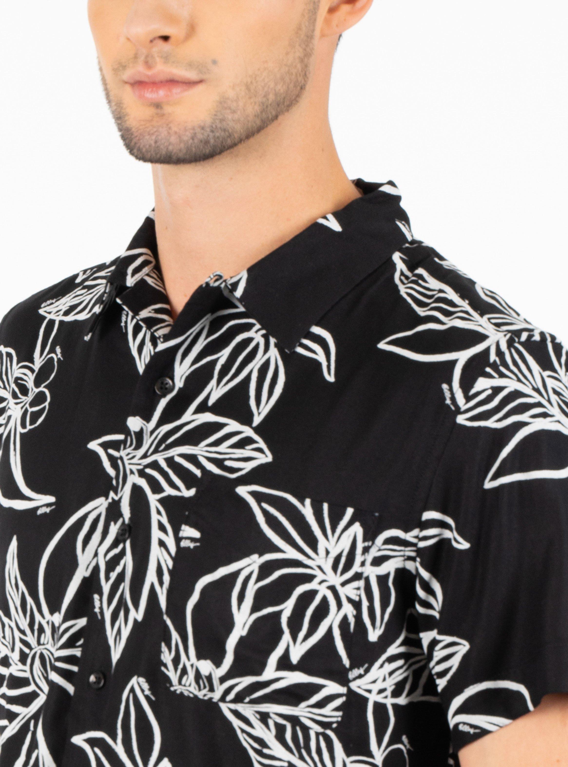 Camisa Surf Guayabera Sarga Flores-2