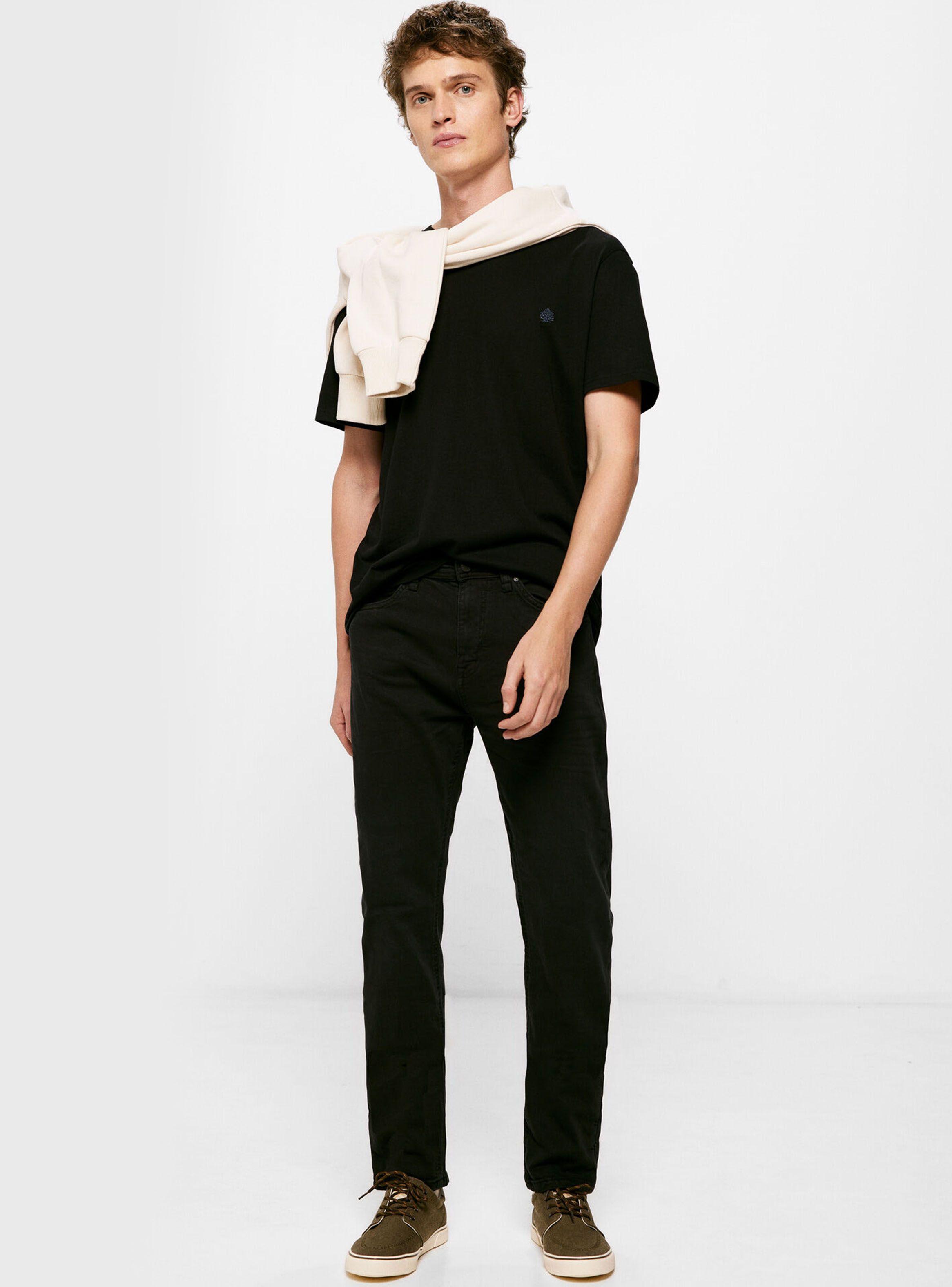 Pantalón 5 Bolsillos Color Slim Lavado-3
