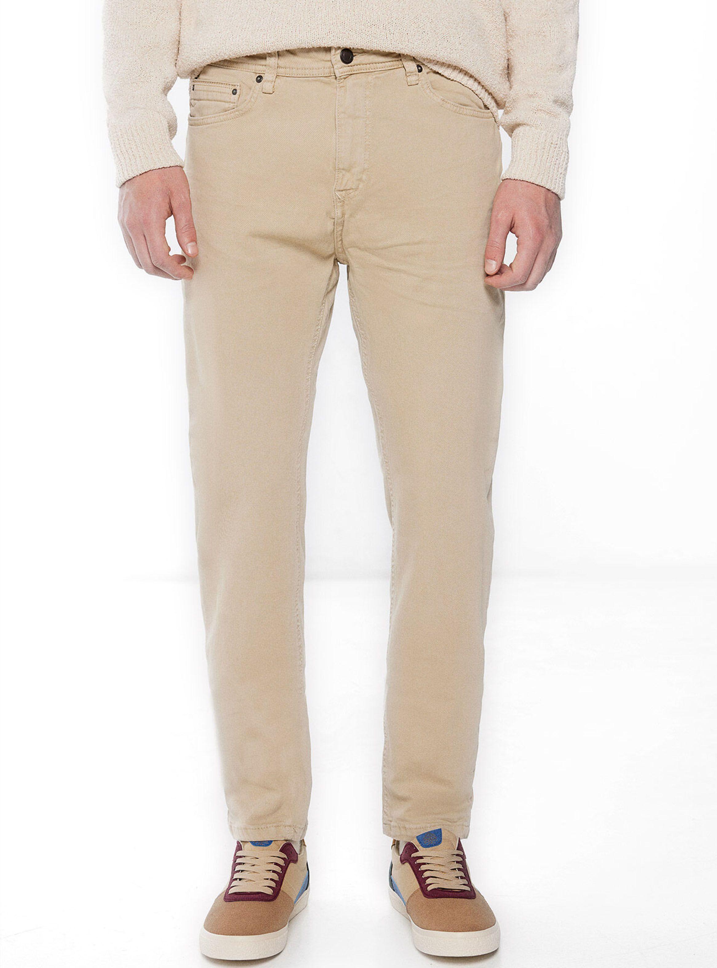 Pantalón 5 Bolsillos Color Slim Lavado-0