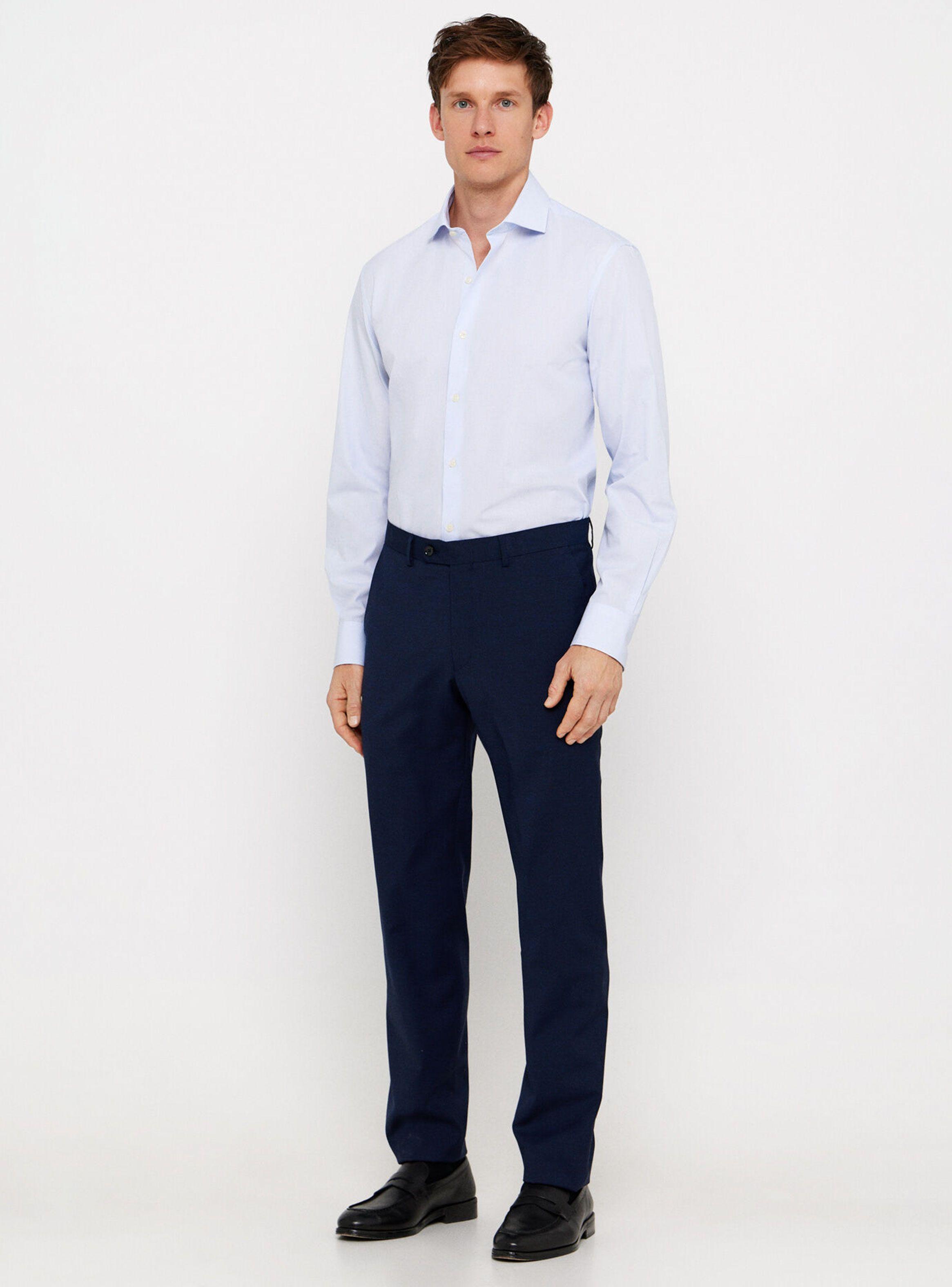 Camisa Vestir Cuadros Fácil Planchado-3