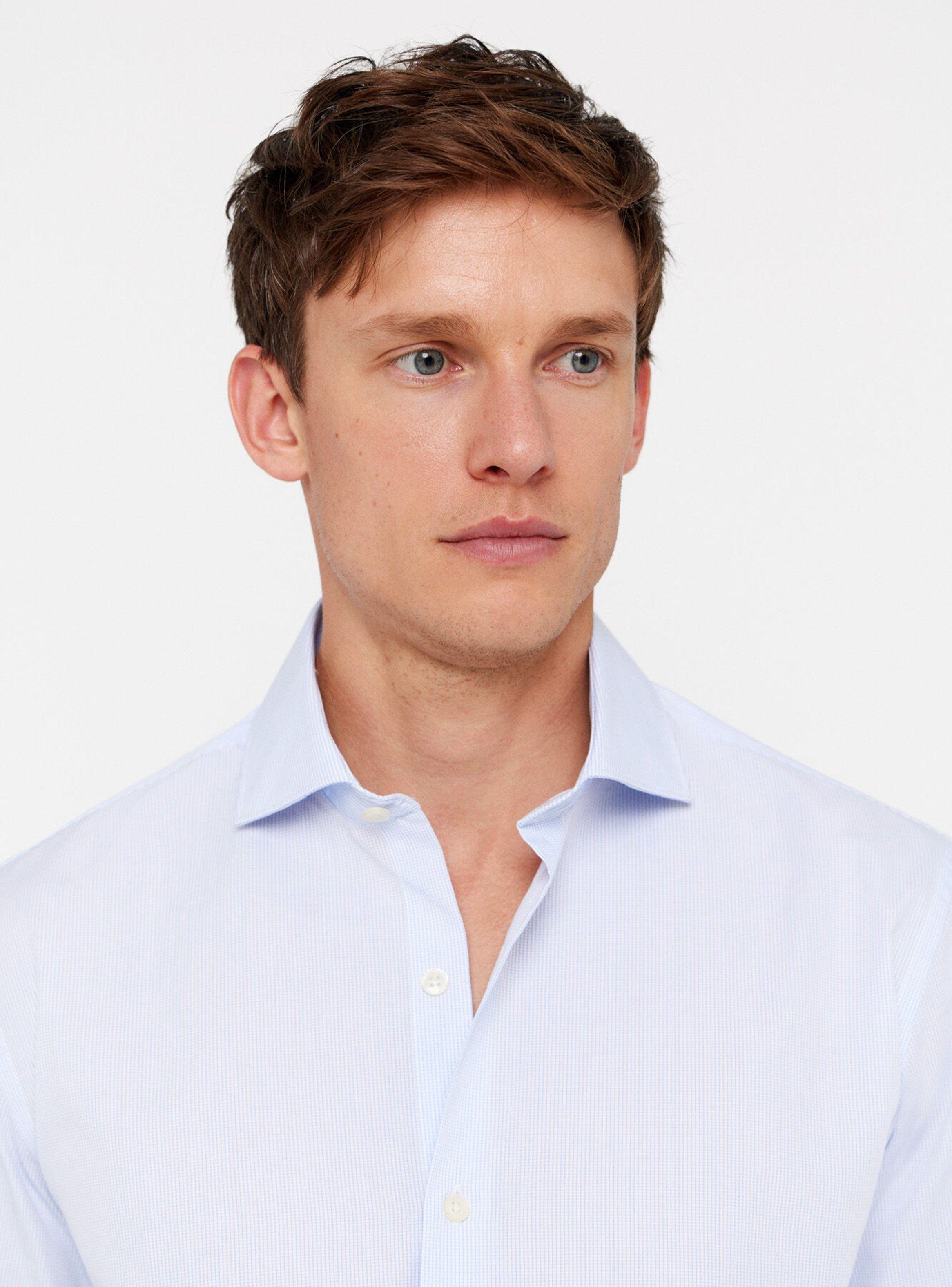 Camisa Vestir Cuadros Fácil Planchado-2