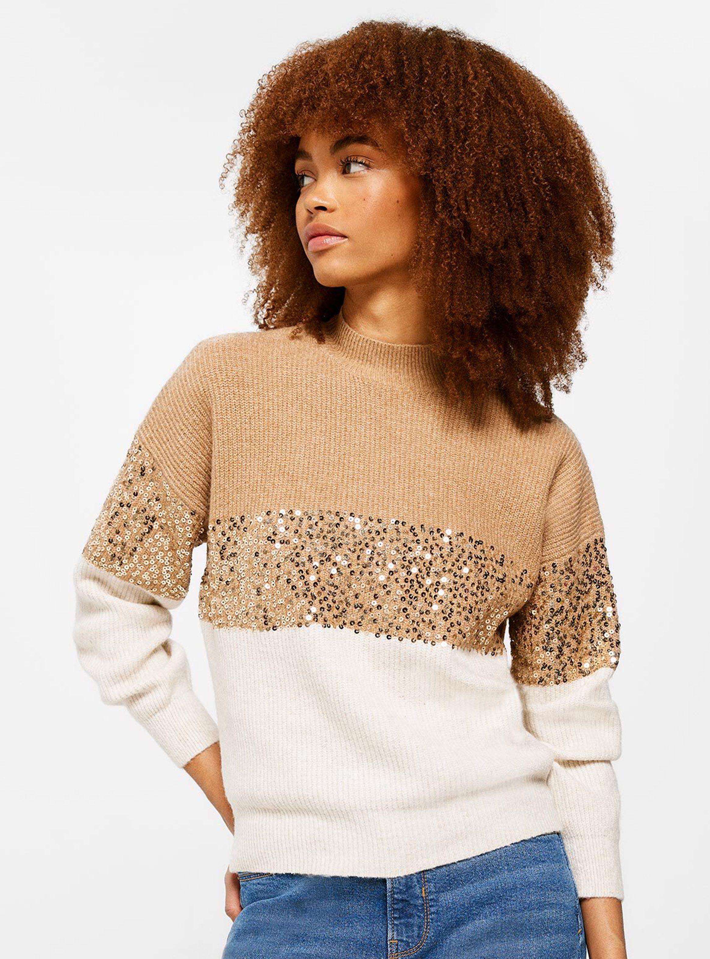 Sweater Color Block Lentejuelas-0