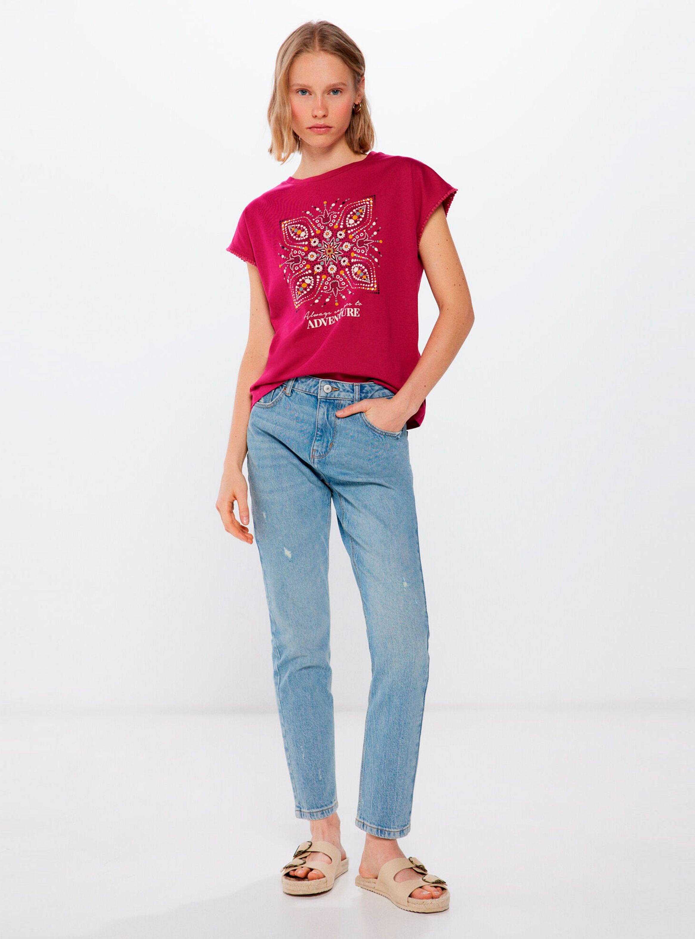Polera Estampado Lace Bolitas-3