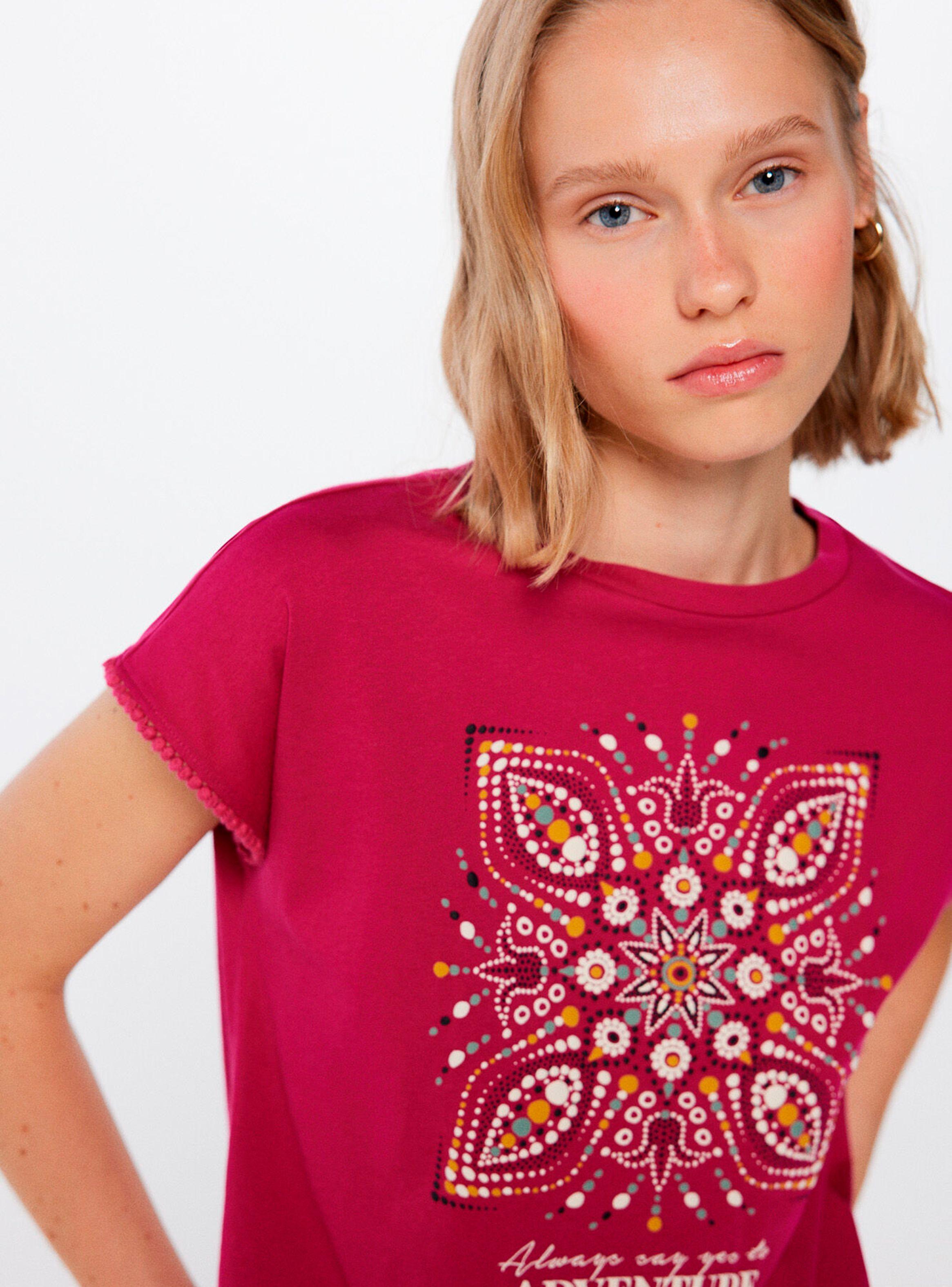Polera Estampado Lace Bolitas-2