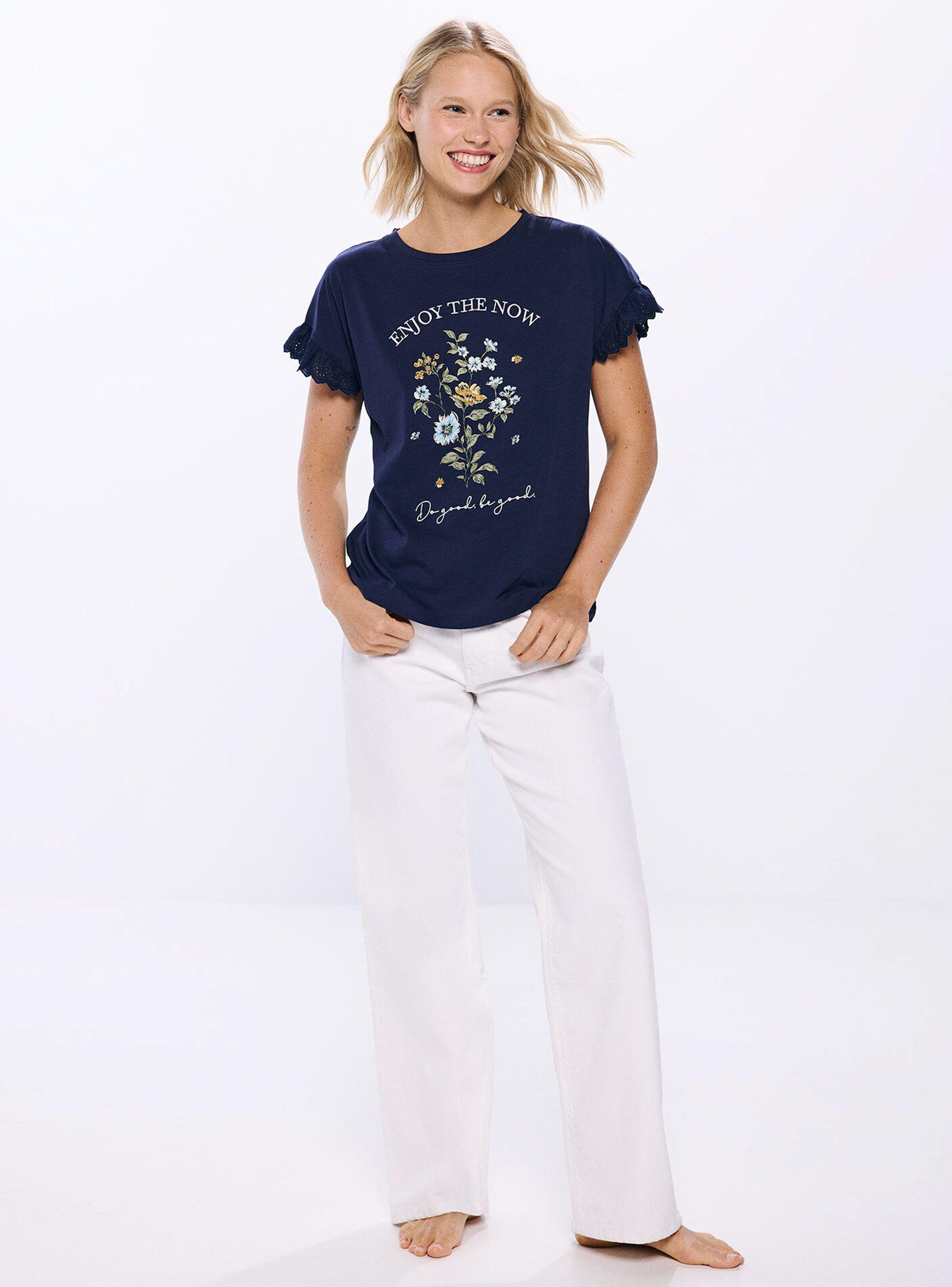 Polera Gráfica Volantes Bordado Suizo-3