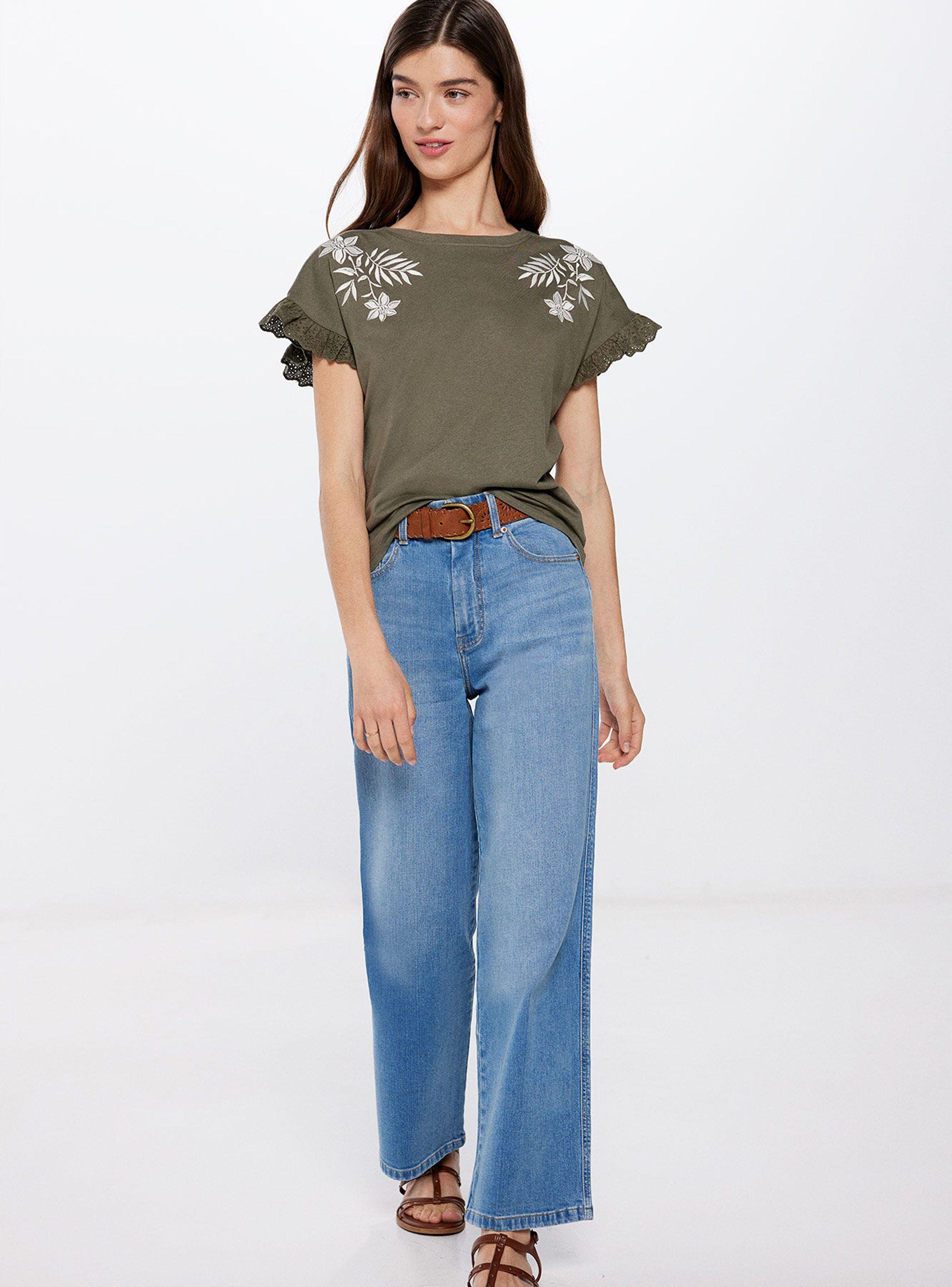 Polera Bordado Flor Tropical-3