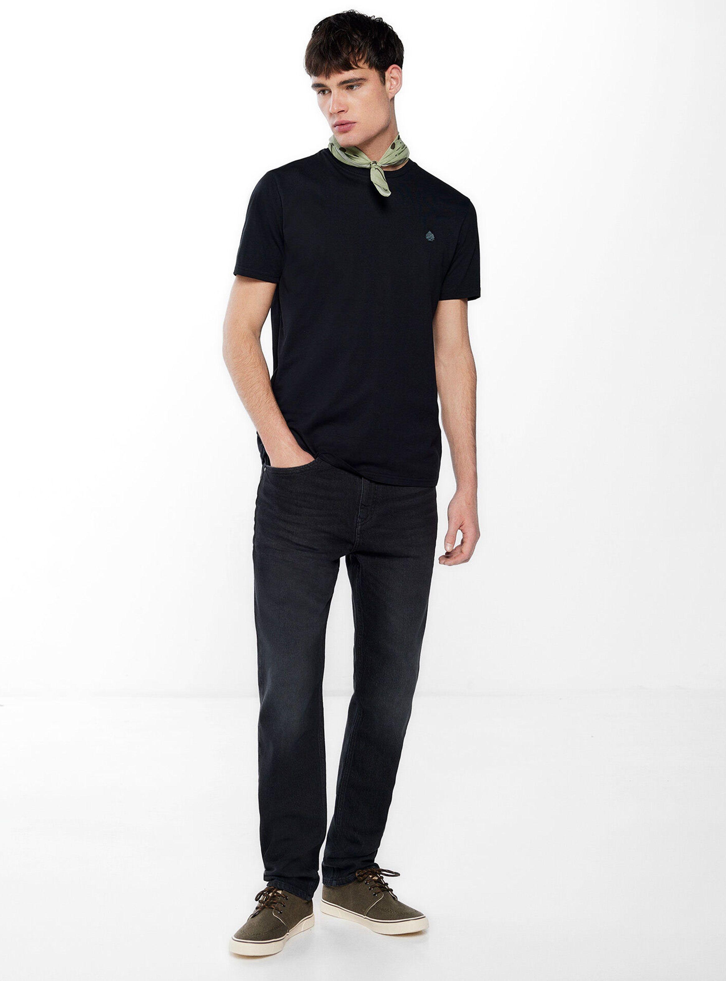 Jeans Regular Negro Lavado-3