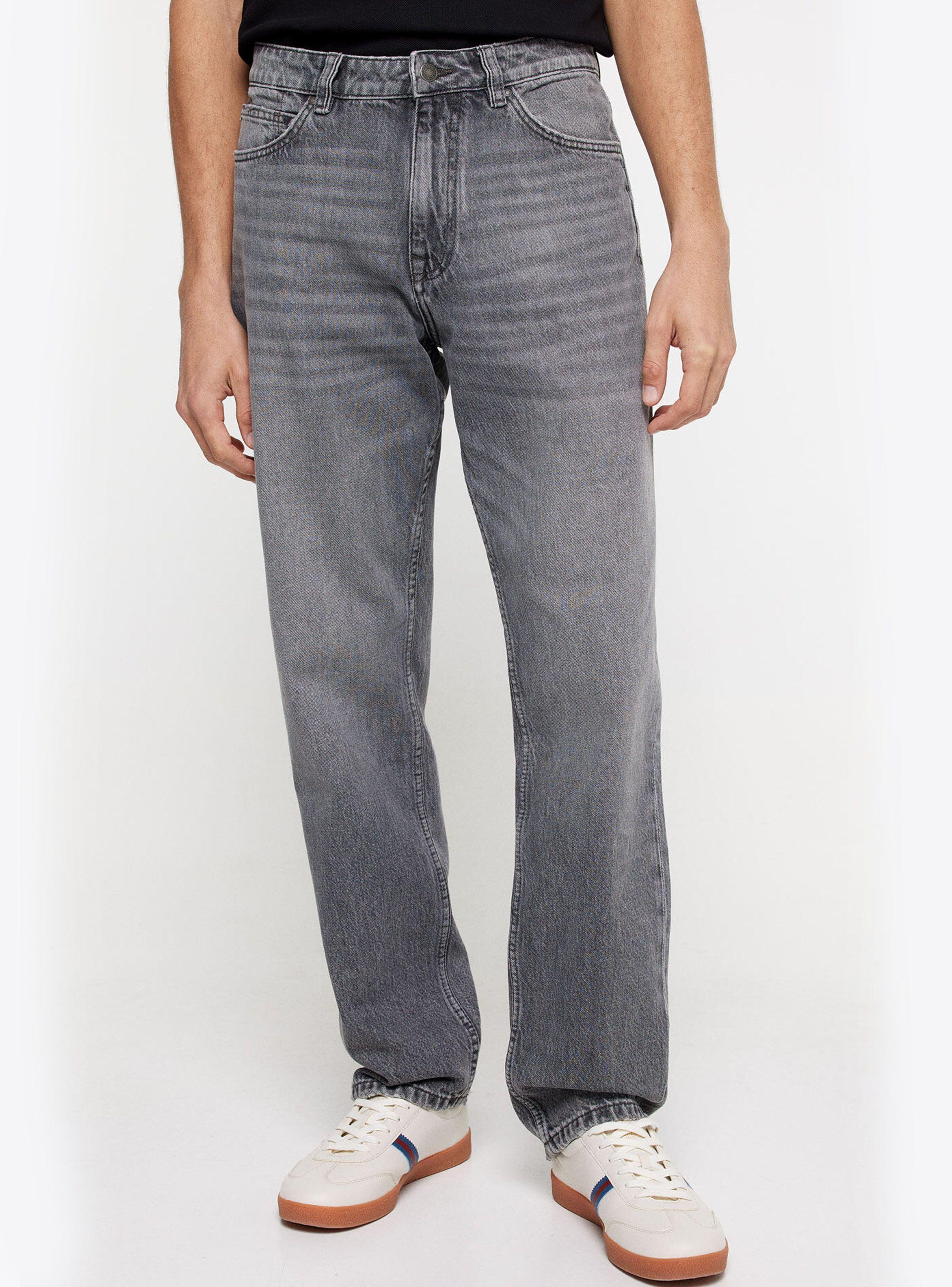 Black Heavy-Wash Straight Jeans-0