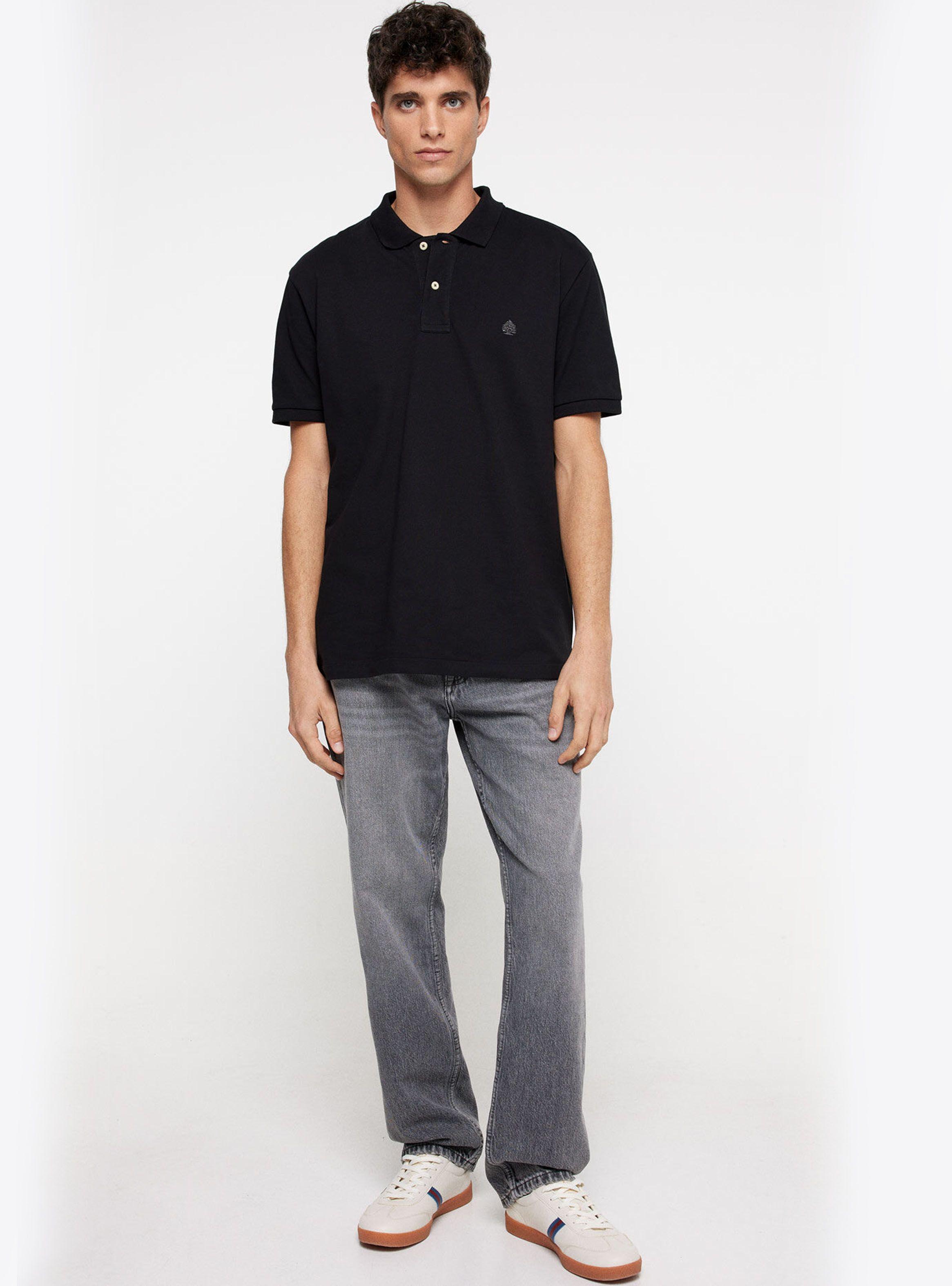 Black Heavy-Wash Straight Jeans-3