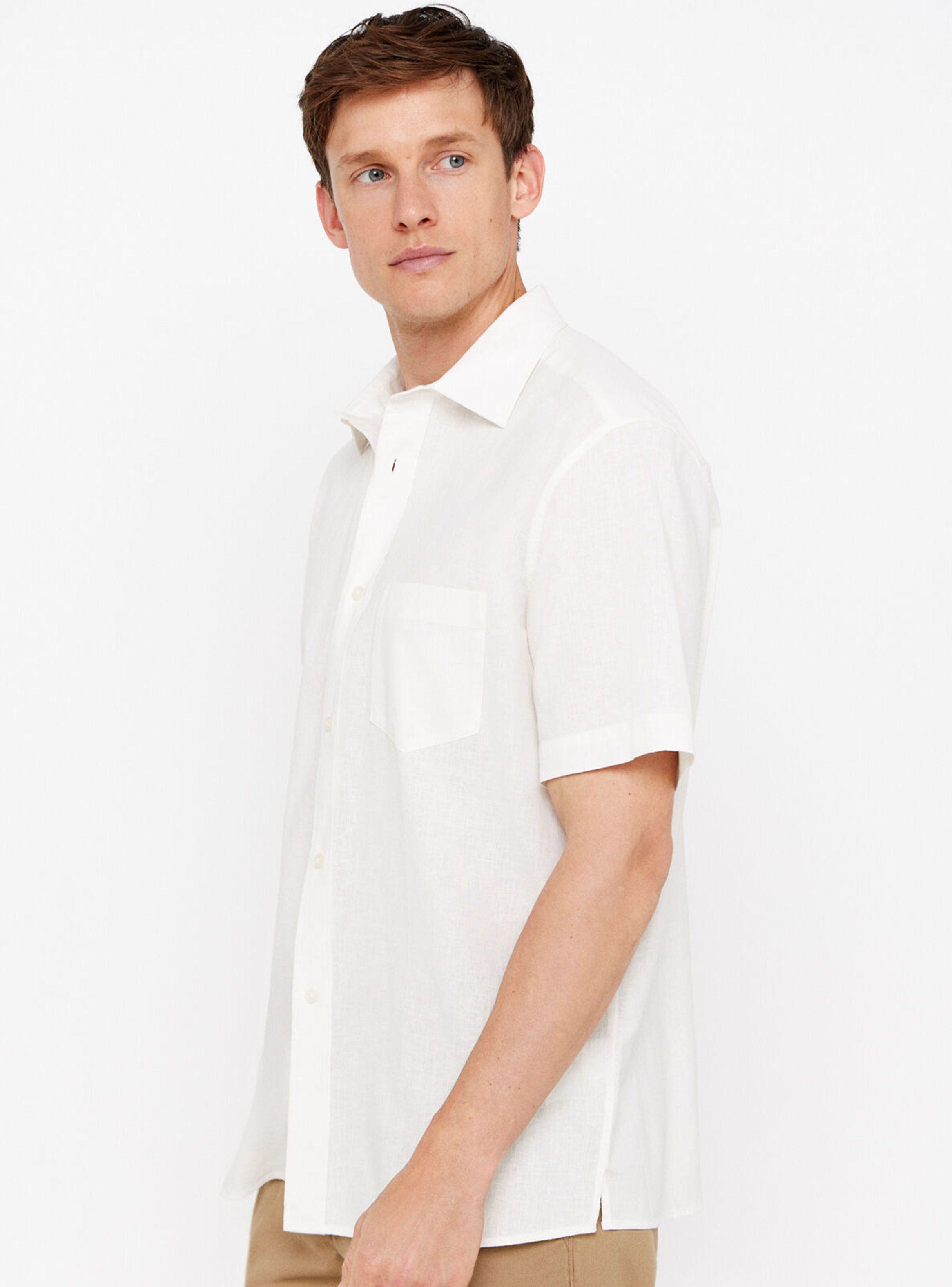 Camisa MC Lino Algodón Liso-2