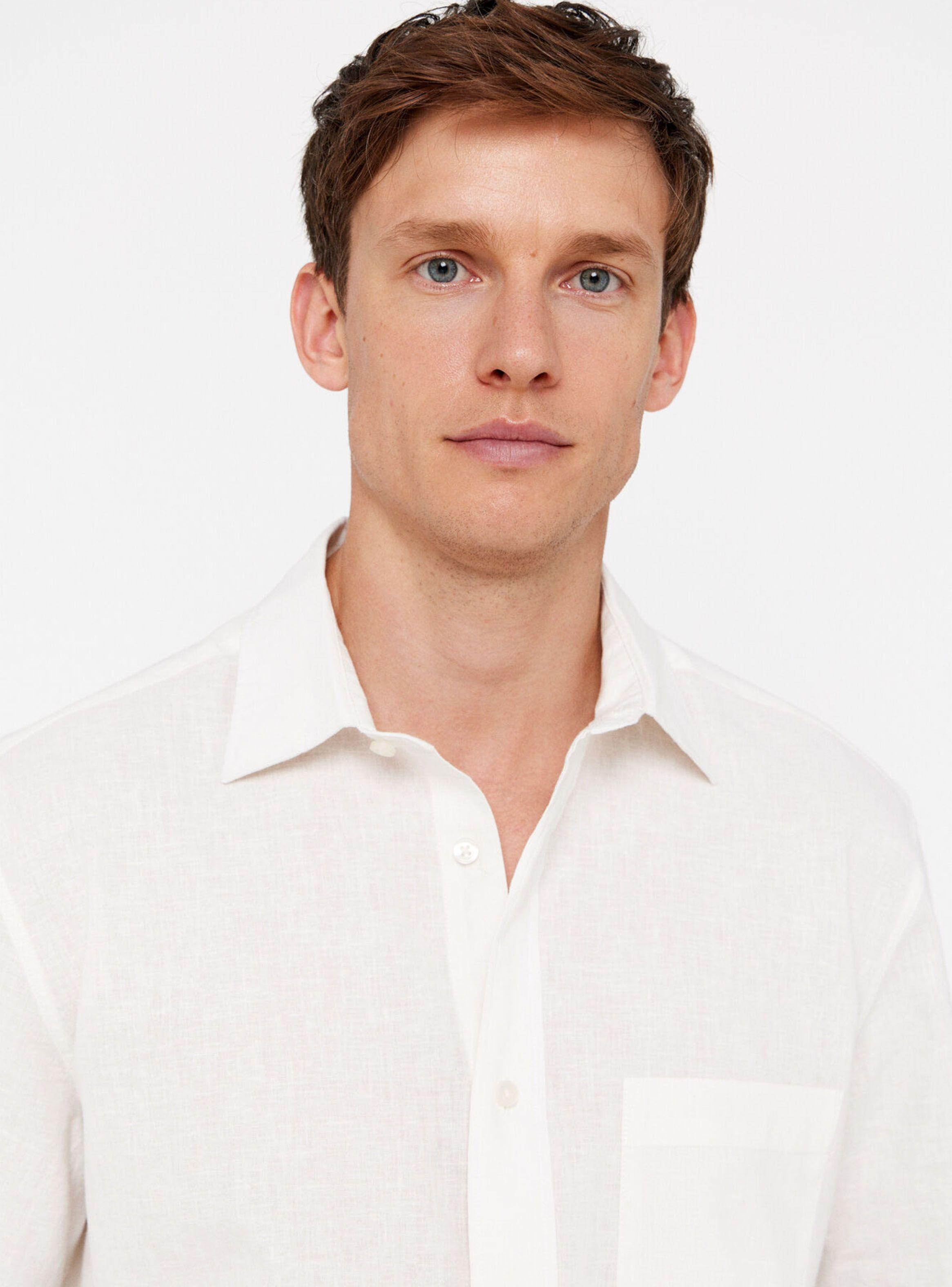 Camisa MC Lino Algodón Liso-3