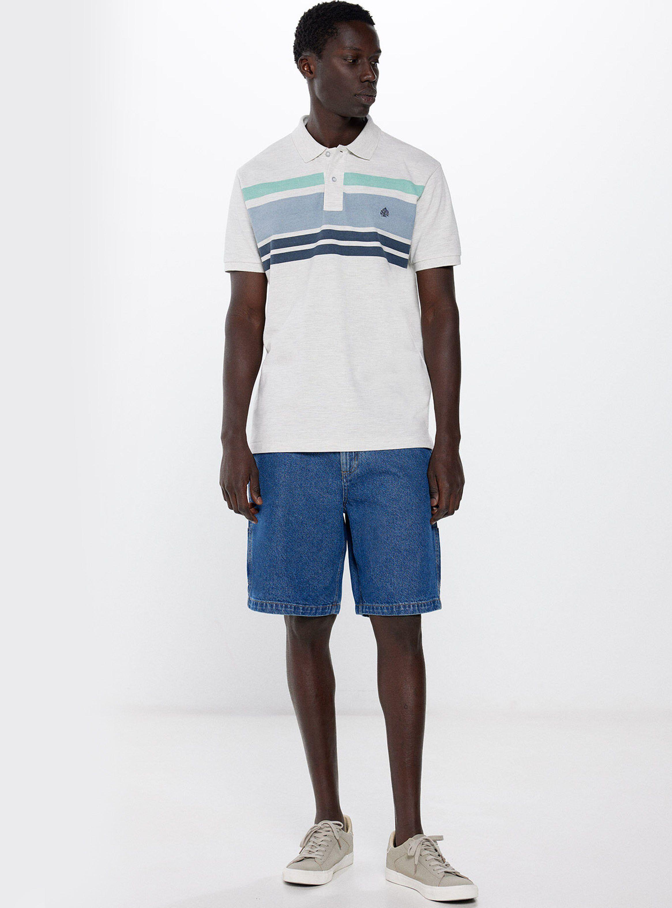 Polera Polo Piqué Bloque Color Regular Fit-3