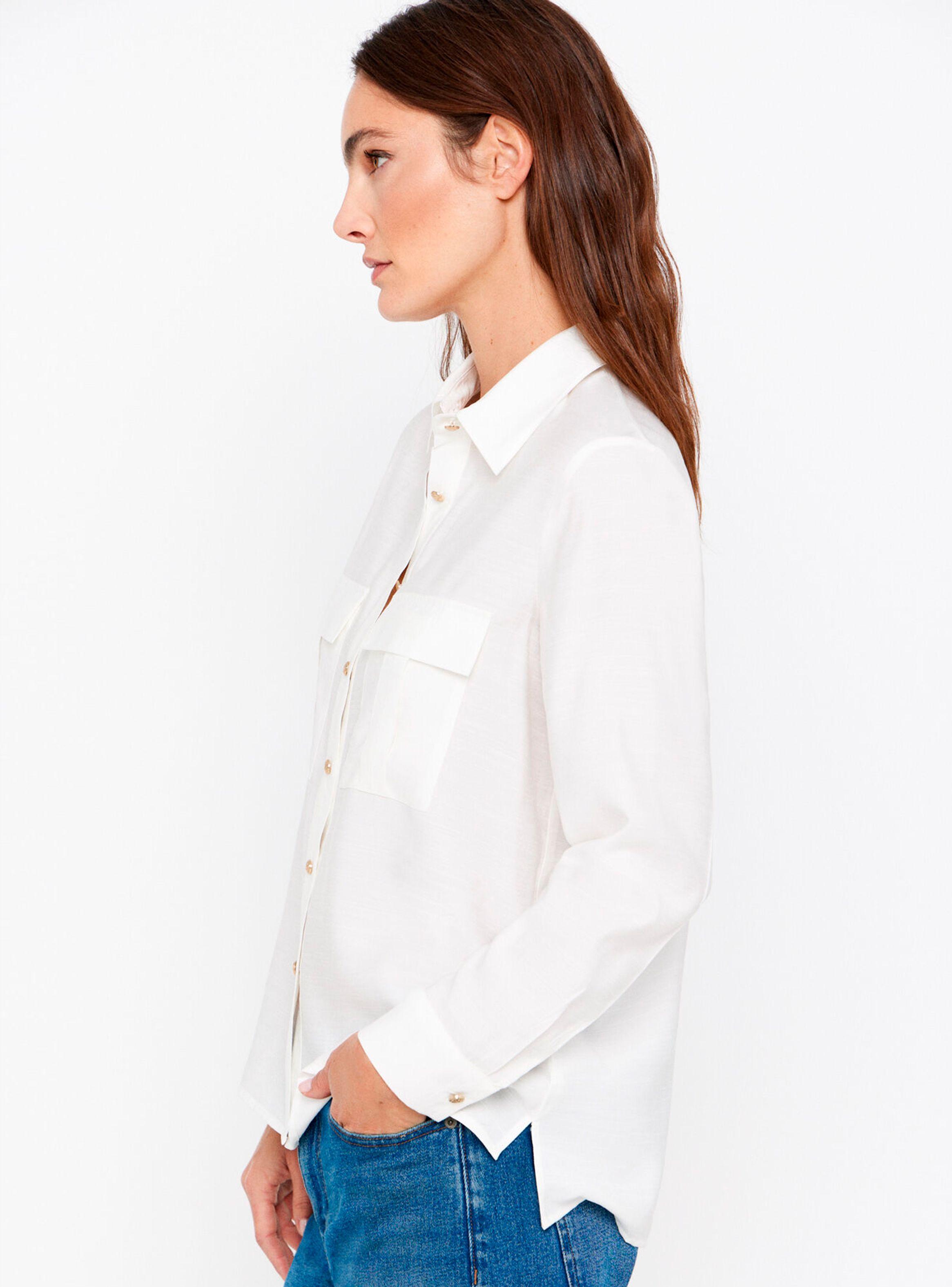Camisa Blanca Botones Metálicos-2