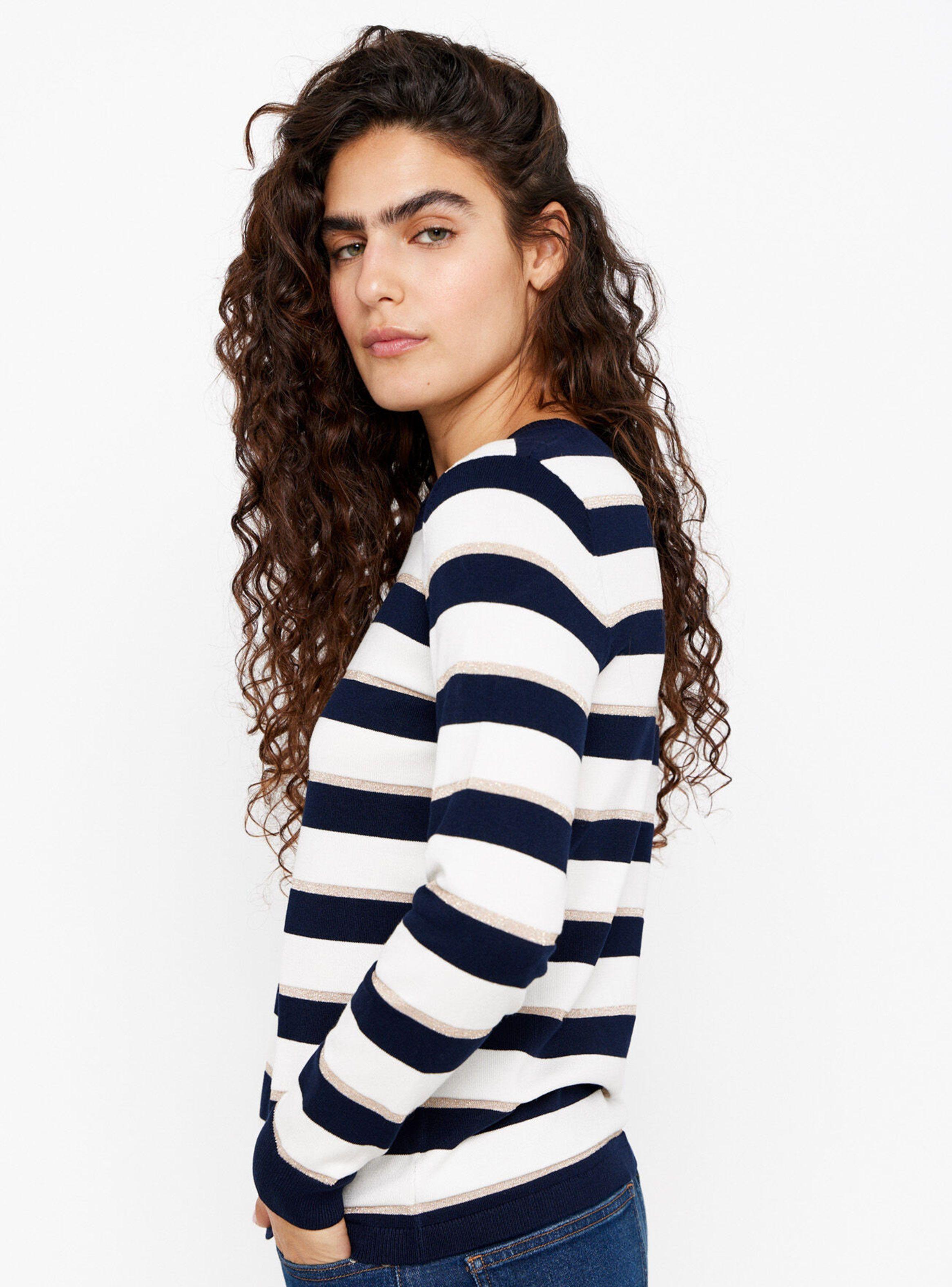 Sweater Rayas Lurex Corte Recto-1