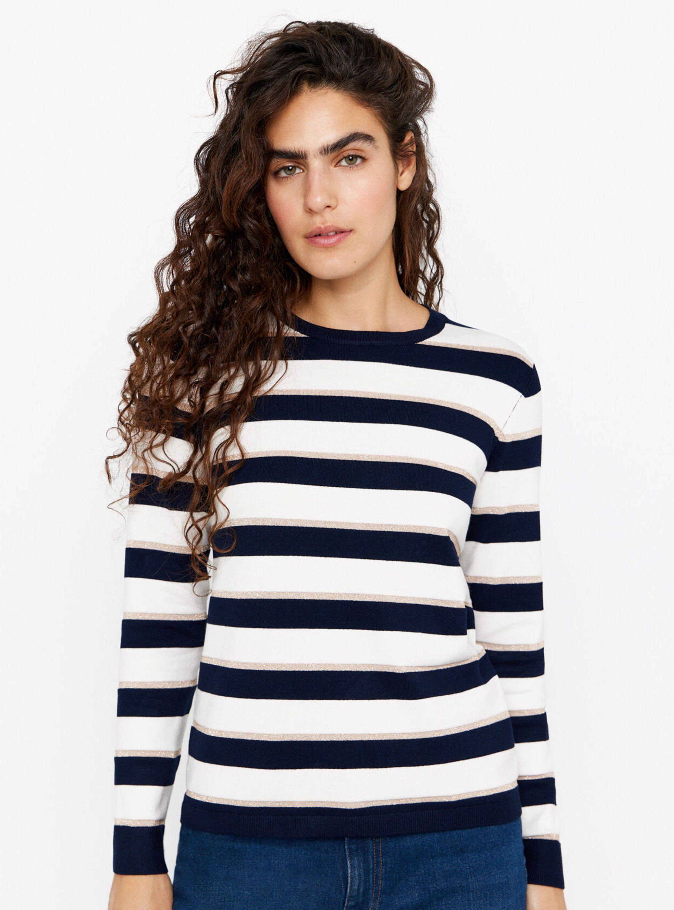 Sweater Rayas Lurex Corte Recto-0