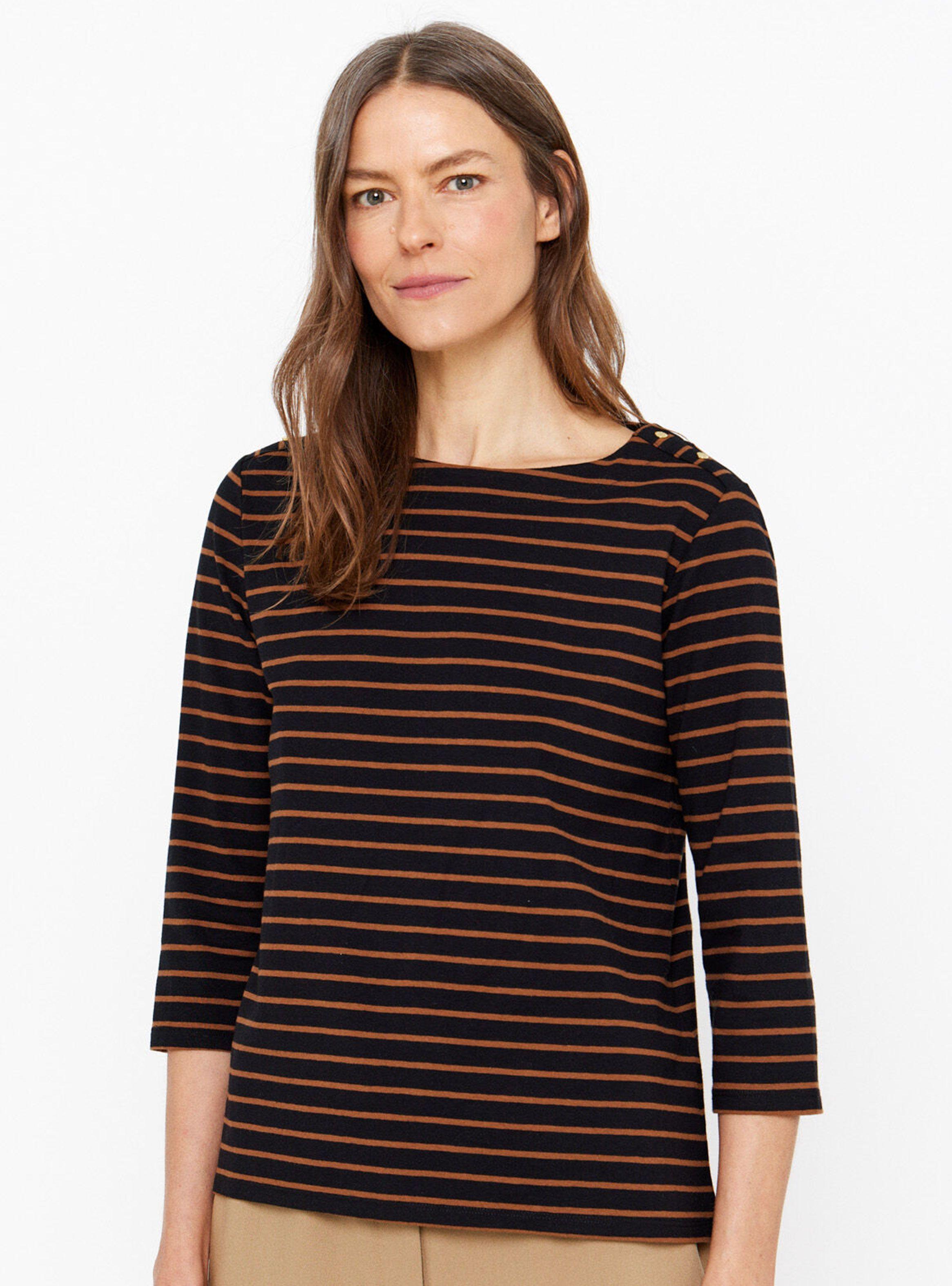 Polera Básica Cuello Redondo a Rayas-0