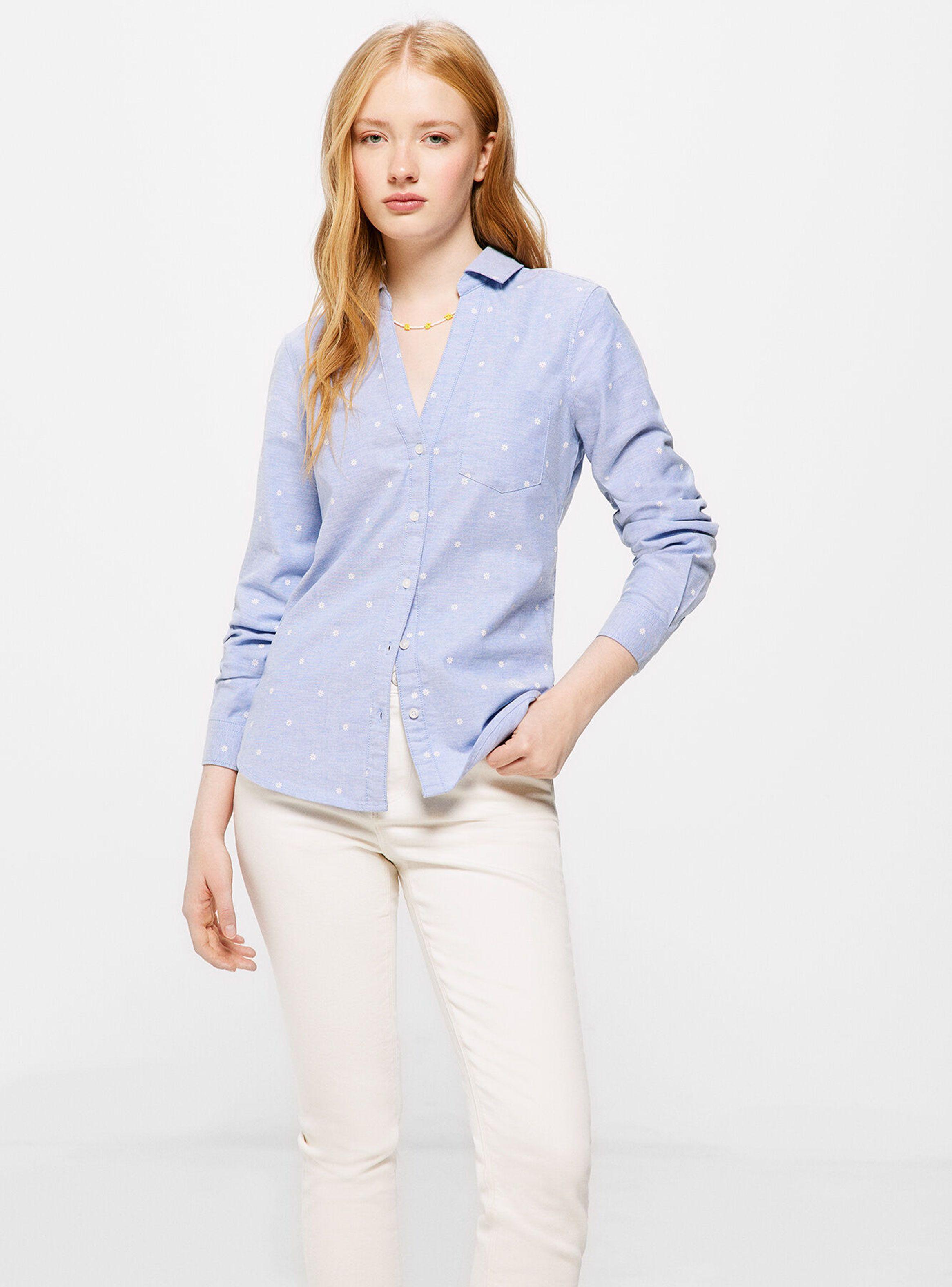 Blusa Oxford Escote Uve-3