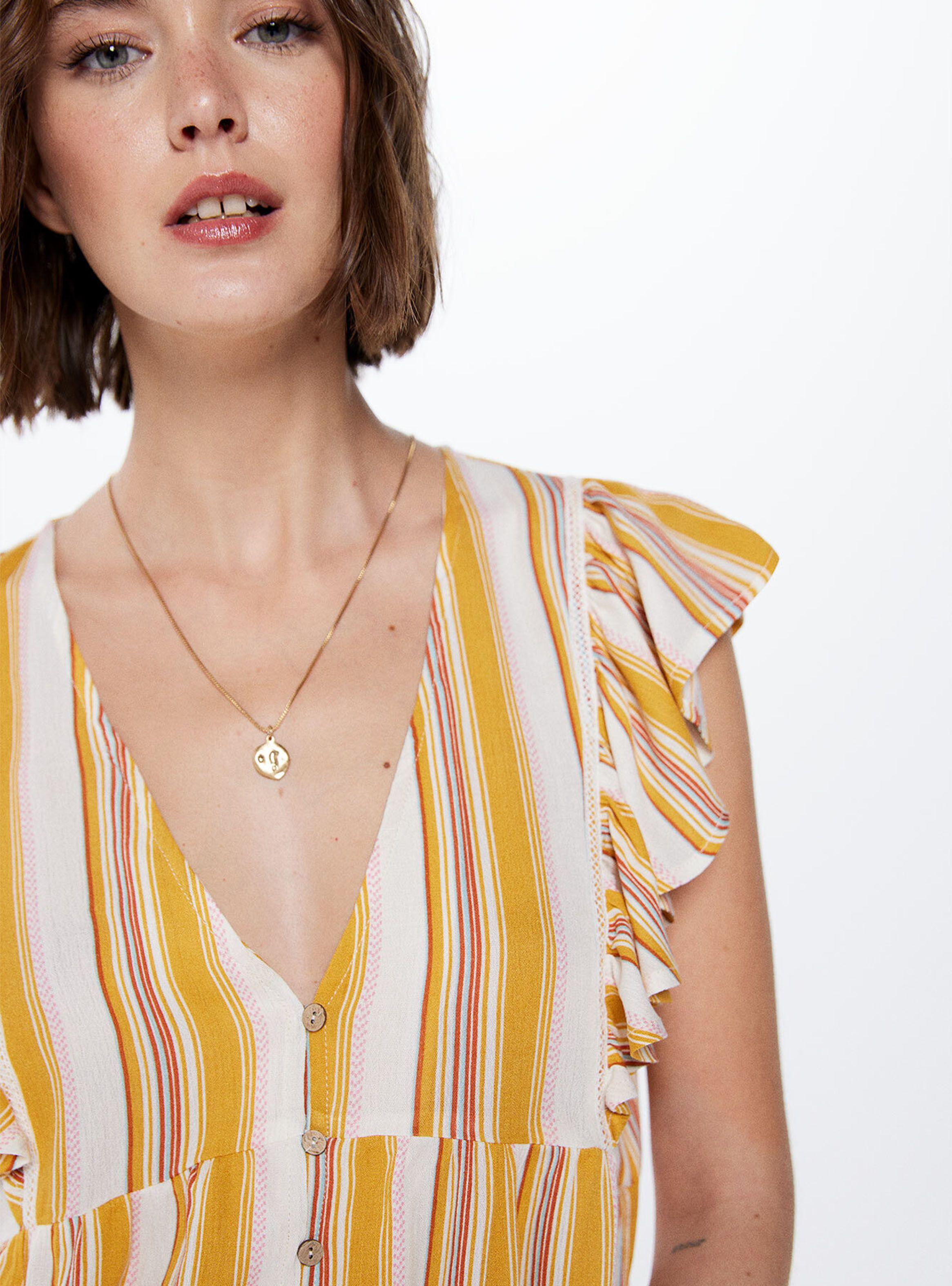 Blusa Bambula Volantes Rayas-2