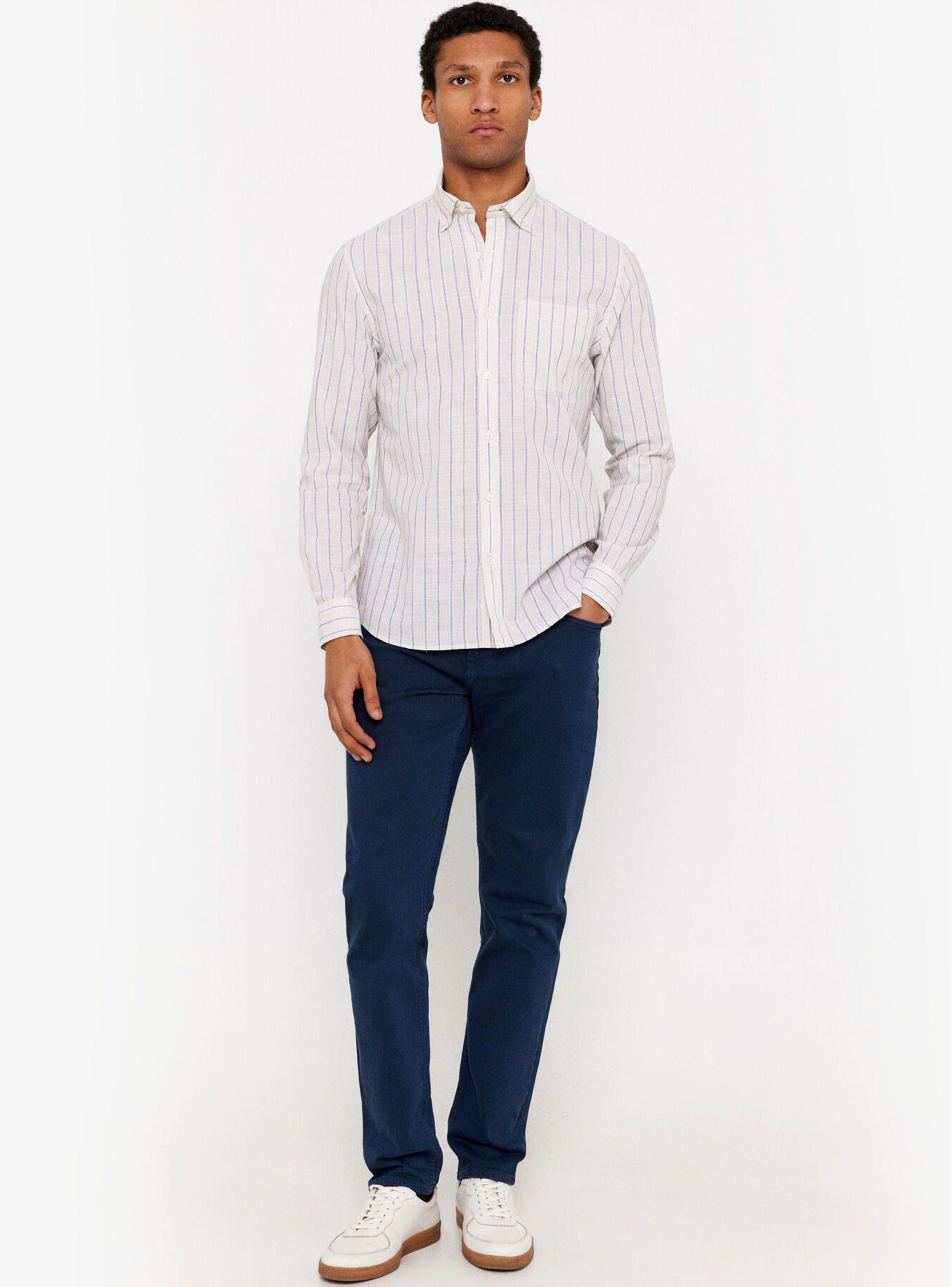 Camisa Print Rayas Tejido Flamé-2