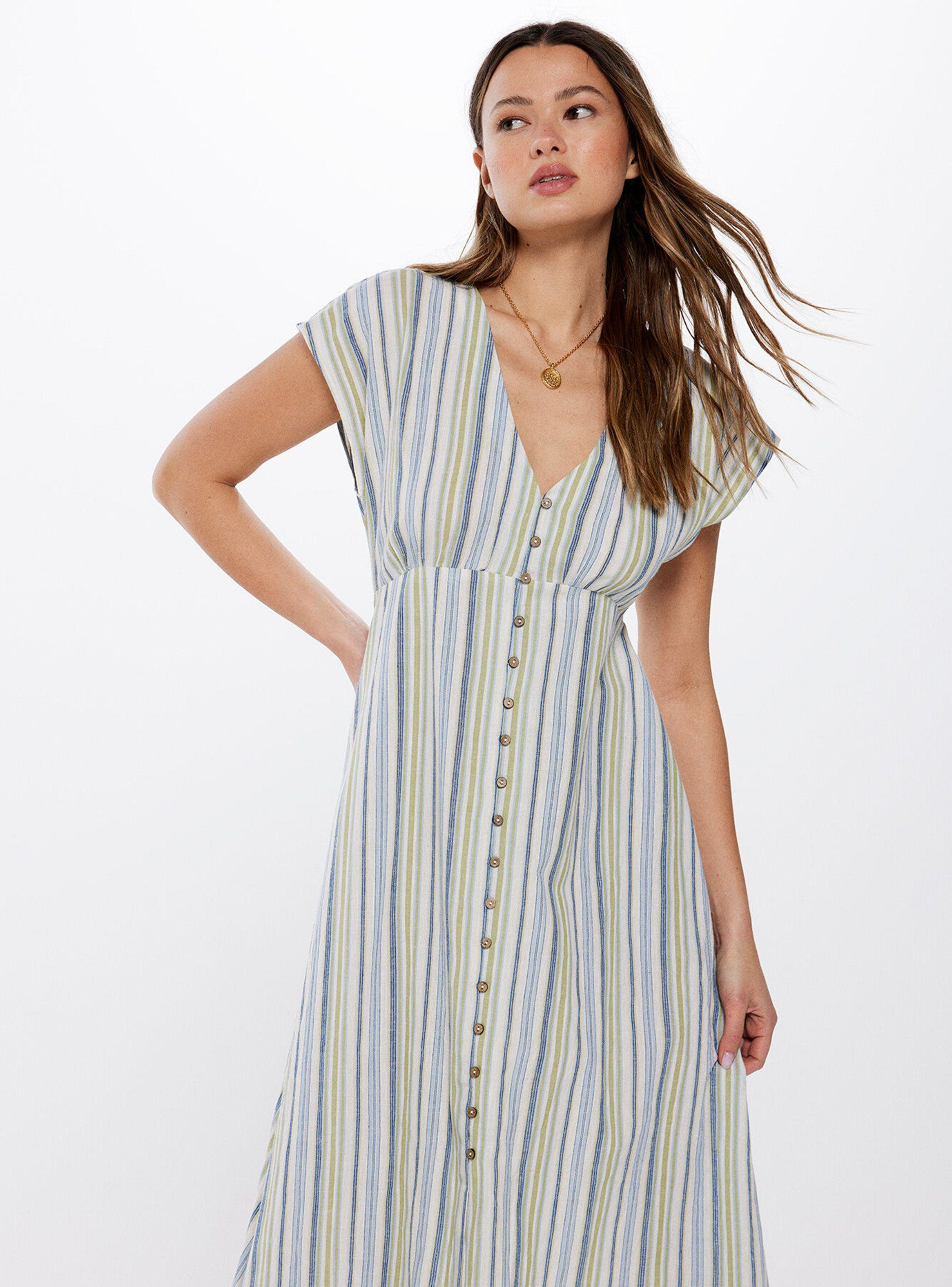 Vestido Midi Botones Lino-2