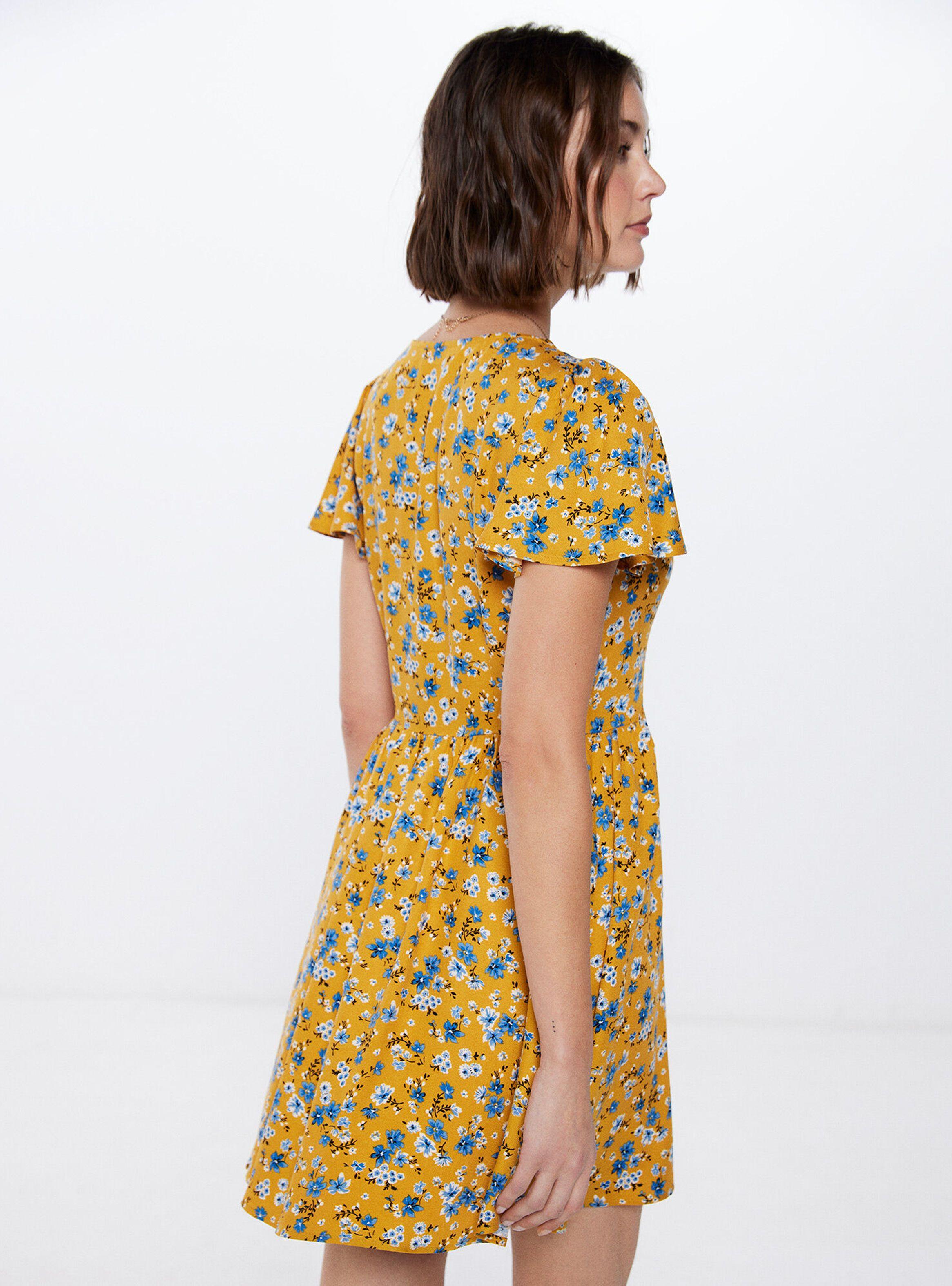 Vestido Corto Cintura Nido de Abeja-1