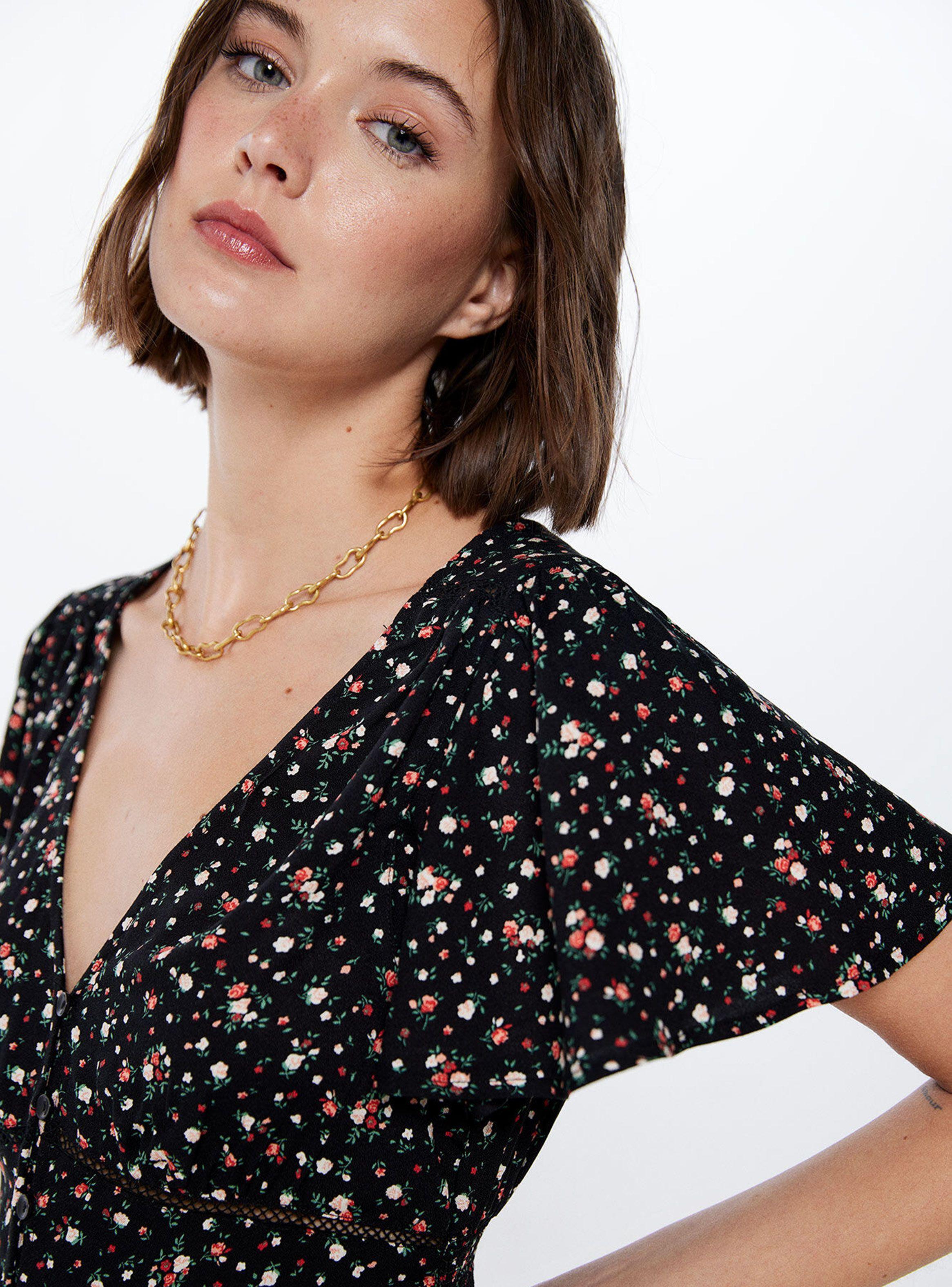 Vestido Corto Laces Estampado-2