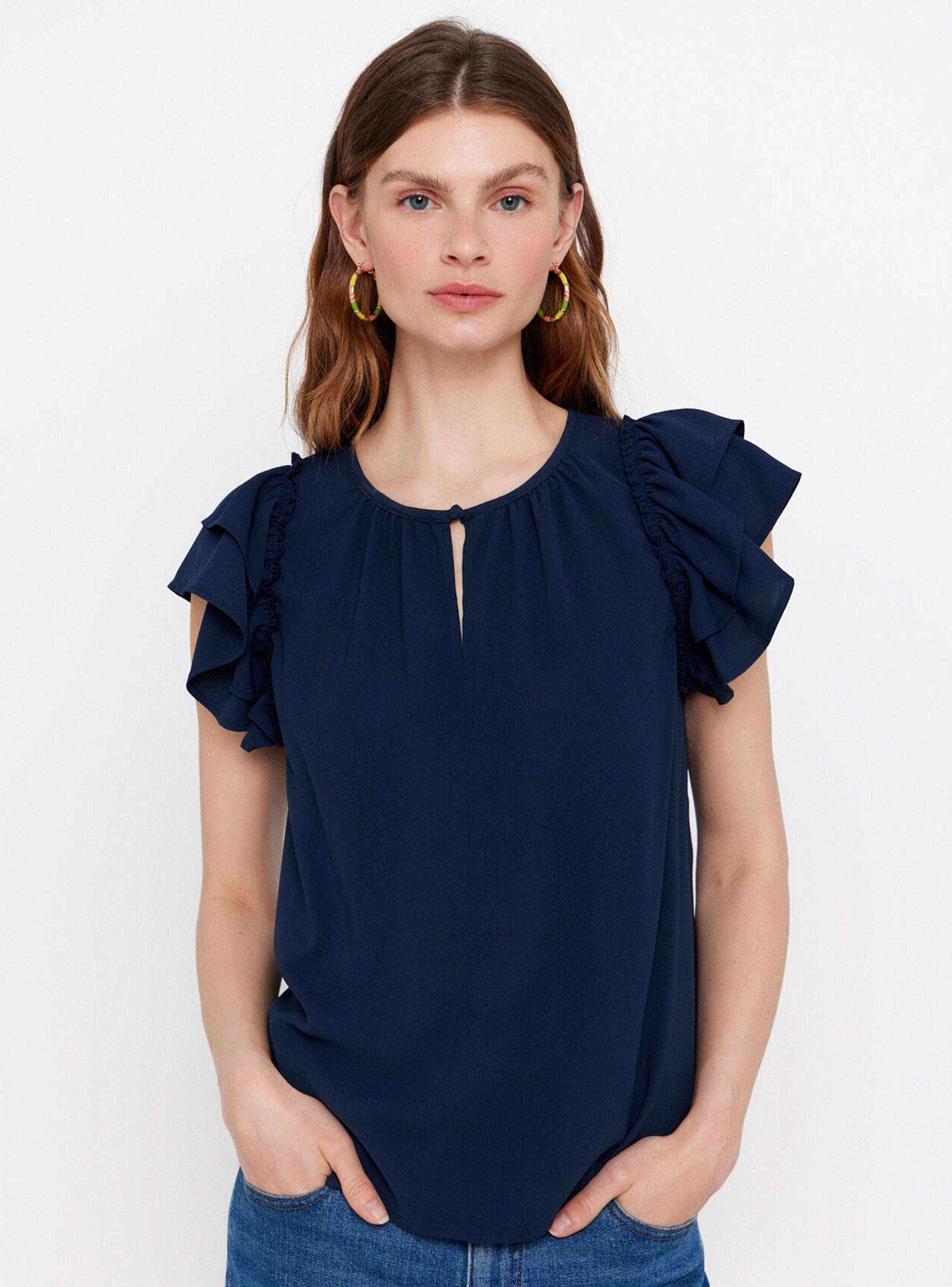 Blusa Fluida Volante-0
