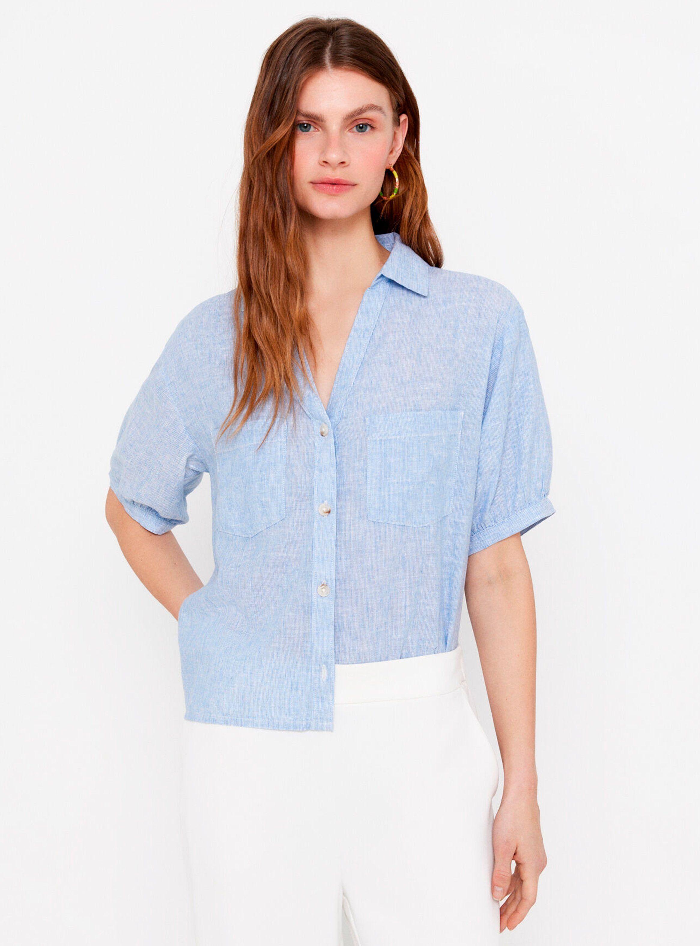 Camisa Lino Manga Corta-0