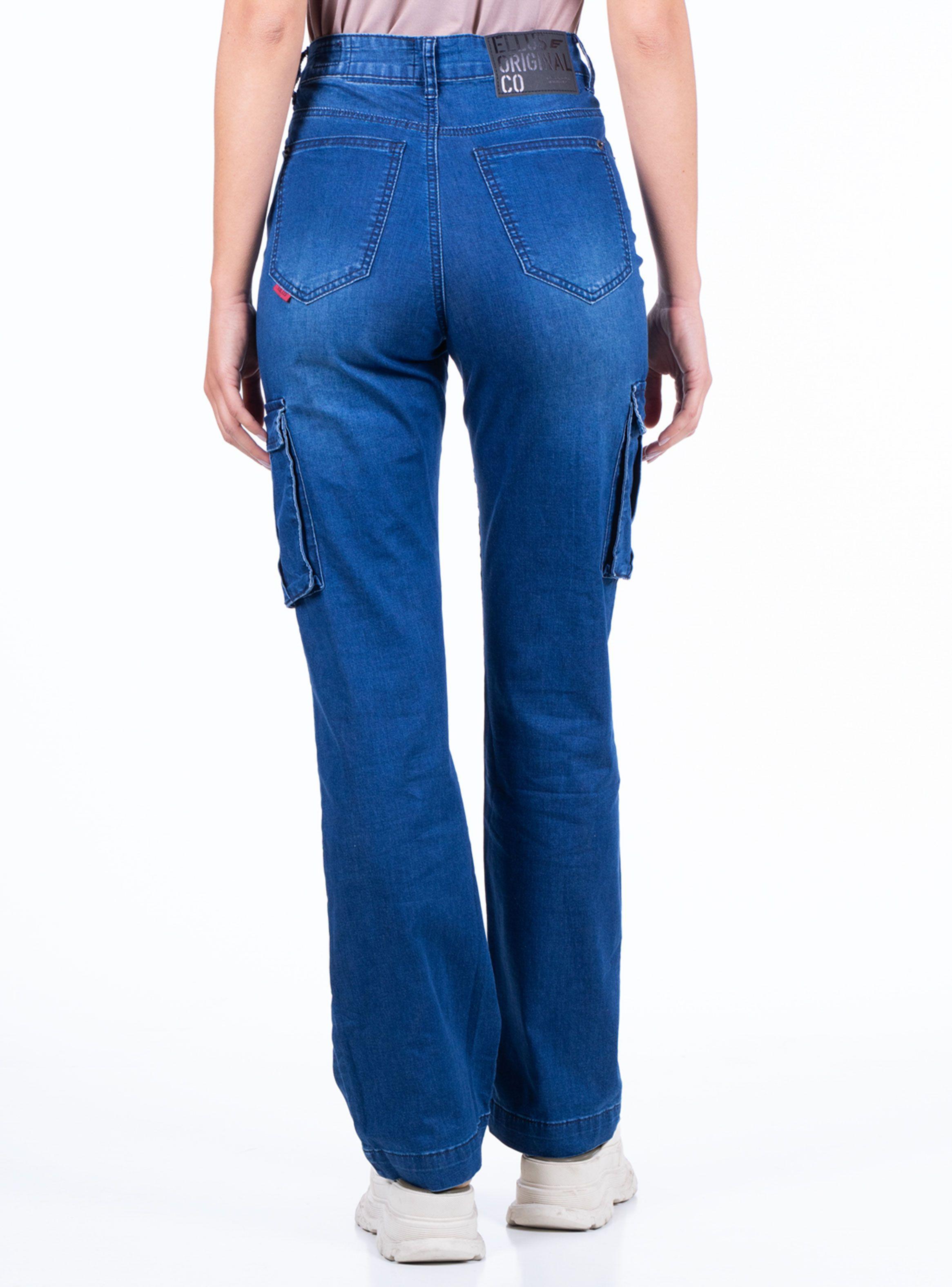 Jeans 90s Tiro Ultra Alto Dark Blue Light Denim-1